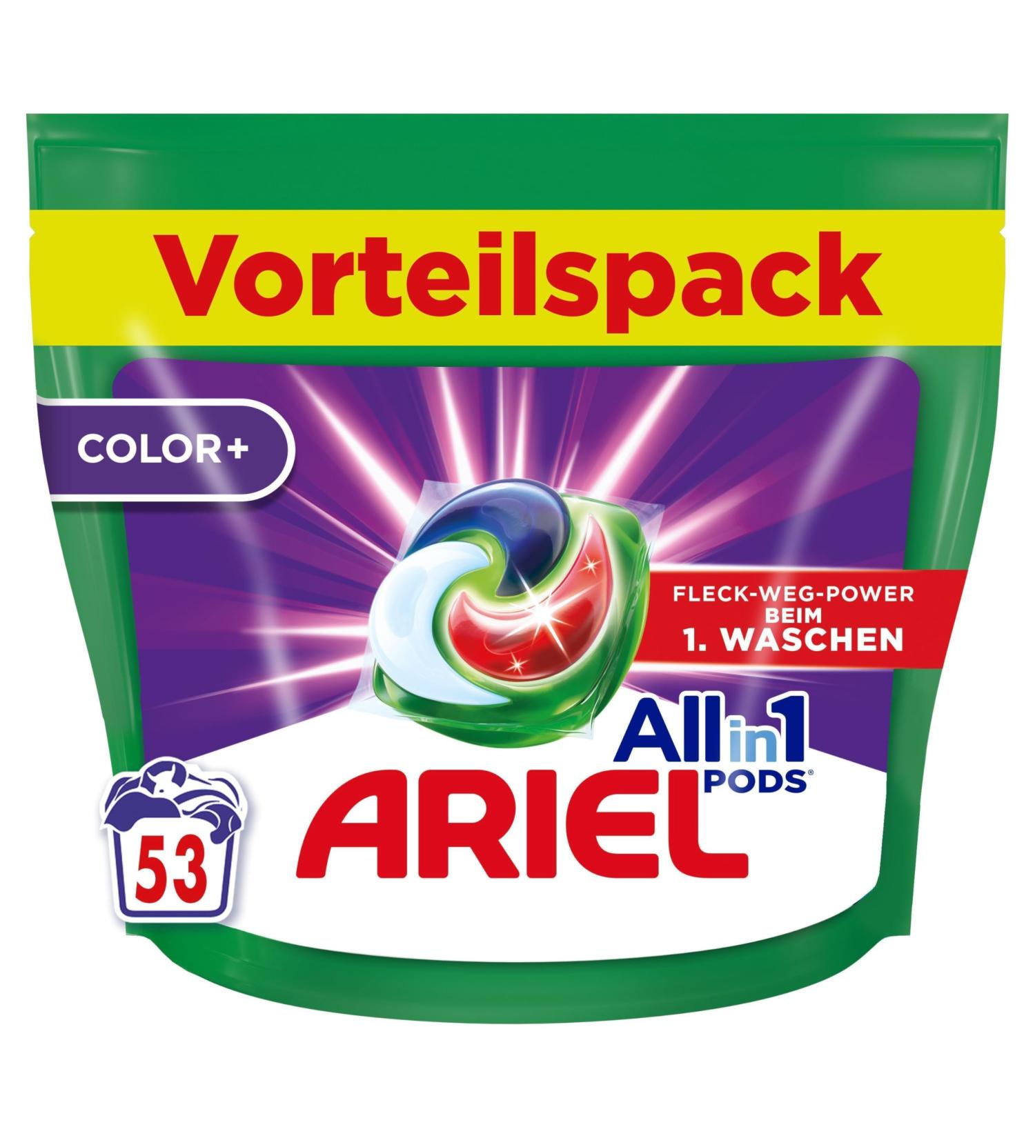 Ariel All-in-1 PODS Color+ Liquid Detergent Capsules - 53 Wash Loads (1 Pack) | International Shipping Available - Buy Online on GoSupps.com