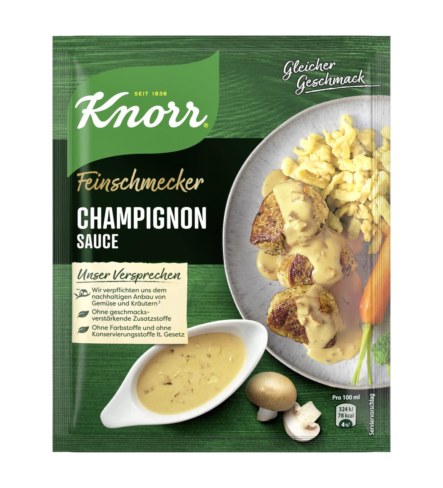 Knorr Gourmet Mushroom Sauce - Creamy Brown Sauce 250ml - No Additives or Dyes - Perfect for International Shipping - Buy Online on GoSupps.com