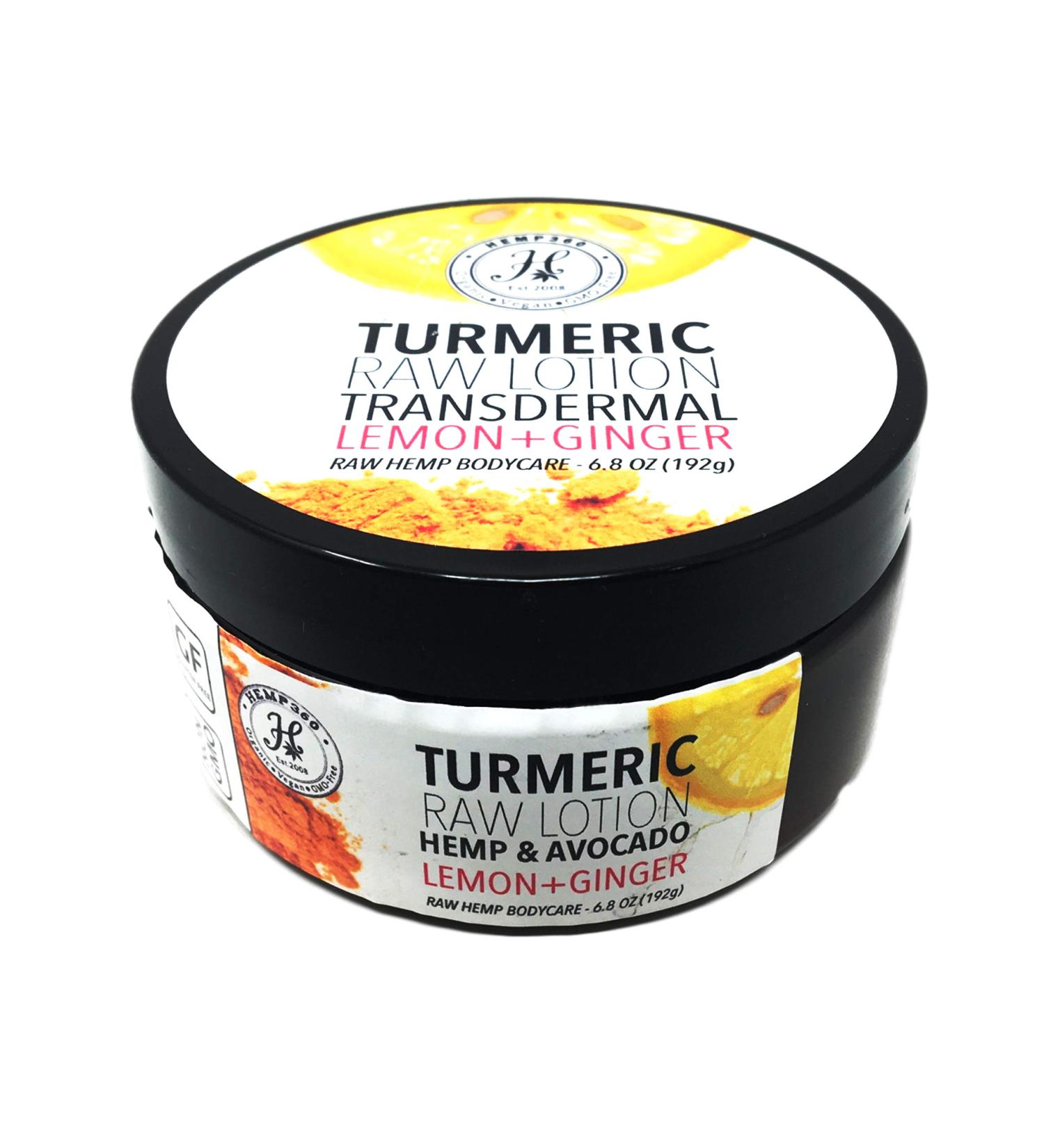 Hemp360 Organic Turmeric Raw Lotion with Lemon & Ginger - Hemp Infused | Buy Now - Buy Online on GoSupps.com