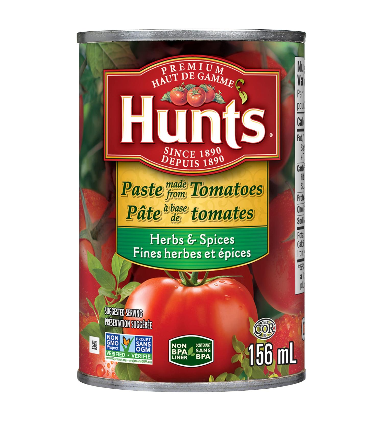 Hunt's Herbs & Spices Paste made from Tomatoes 156 ml Pack of 48 Herbs and Spices - Buy Online on GoSupps.com