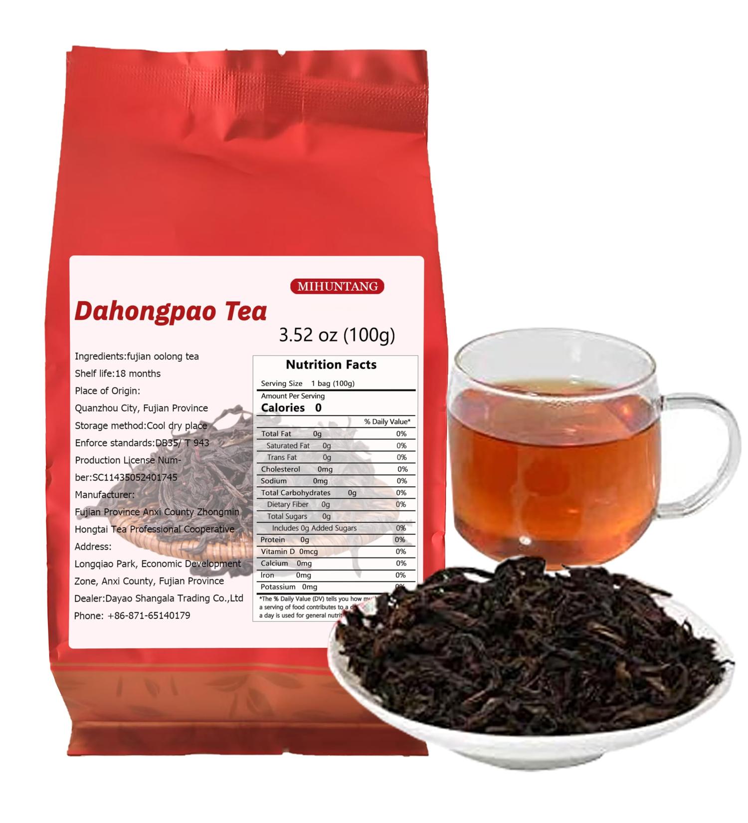 MIHUNTANG Dahongpao Oolong Tea 100g Wuyiyan New Roasted Loose Leaves Dahongpao Alpine Oolong Tea - Buy Online on GoSupps.com