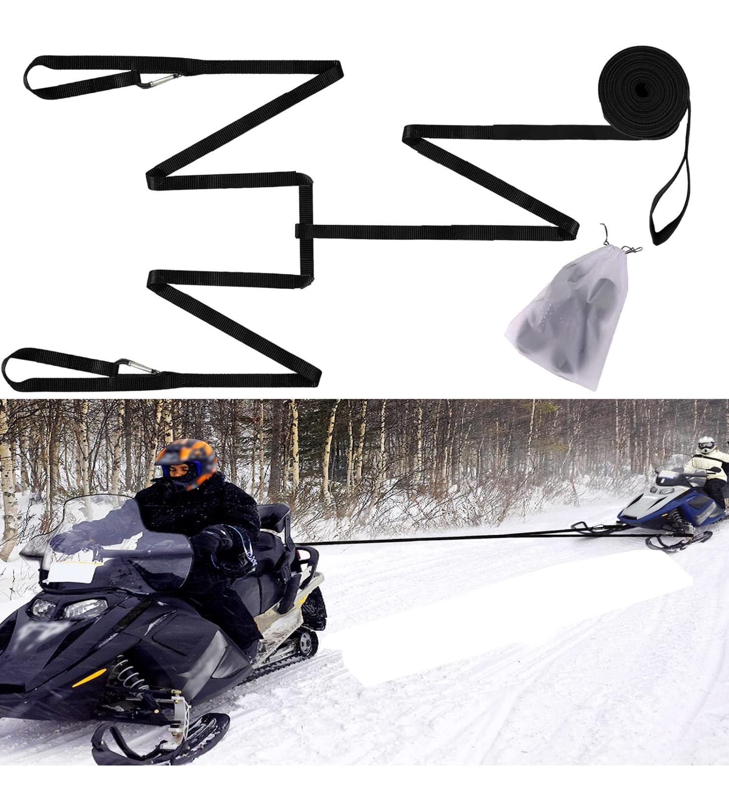 Heavy Duty Snowmobile Tow Strap with Quick Hook Up - Emergency Tow Rope for ATV, UTV, Sled, Skidoo - Snowmobile Safety Accessories Kit - Buy Online on GoSupps.com