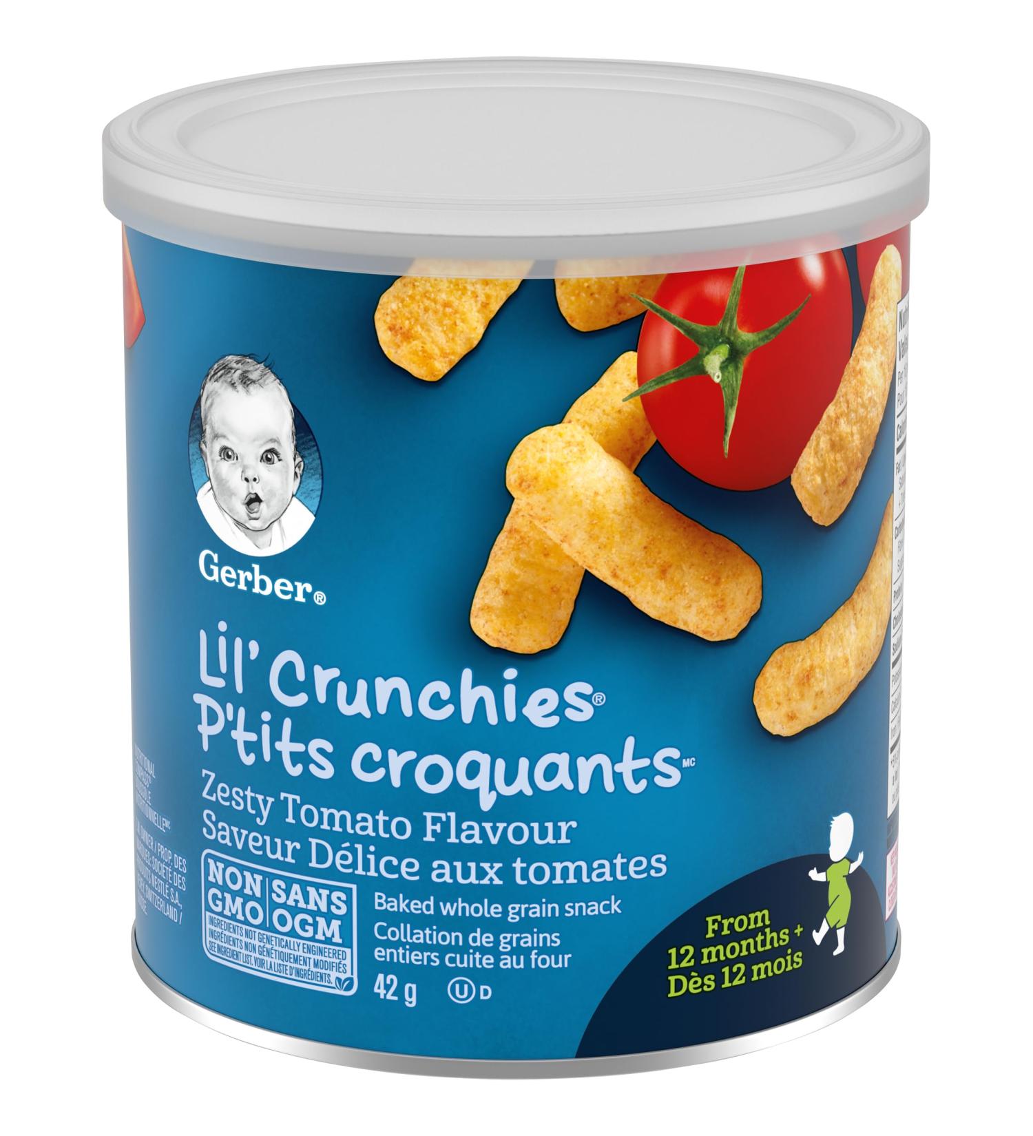 GERBER LIL CRUNCHIES Zesty Tomato Toddler Snacks - Buy Online on GoSupps.com