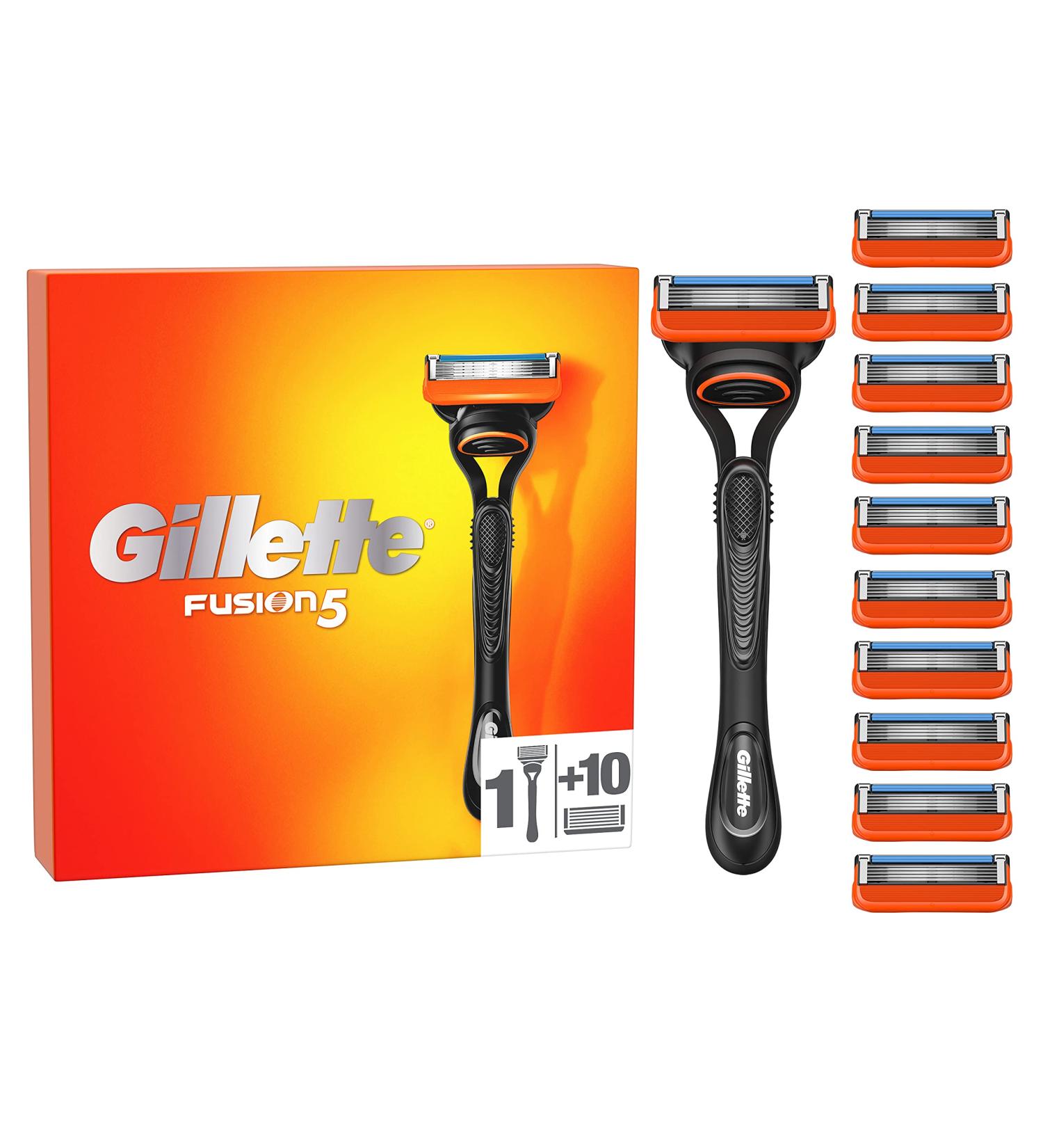 Gillette Fusion 5 Wet Razor Men Razor + 11 Razor Blades with 5-blade Razor + 11 Blades