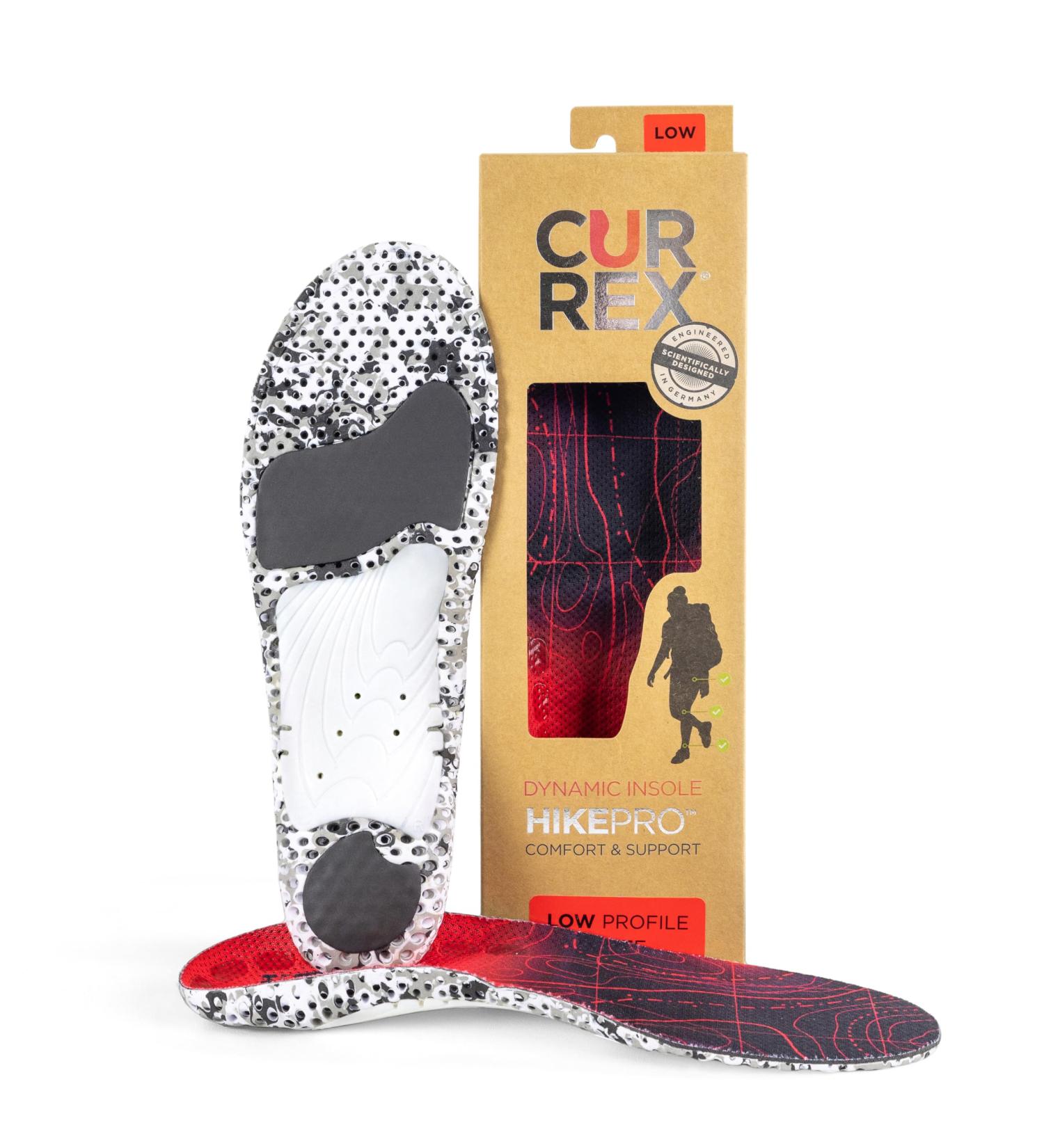 Currex HikePro Insole - Dynamic Performance for Hiking & Walking | Low Profile Red | EU 34.5-36.5 - Buy Online on GoSupps.com