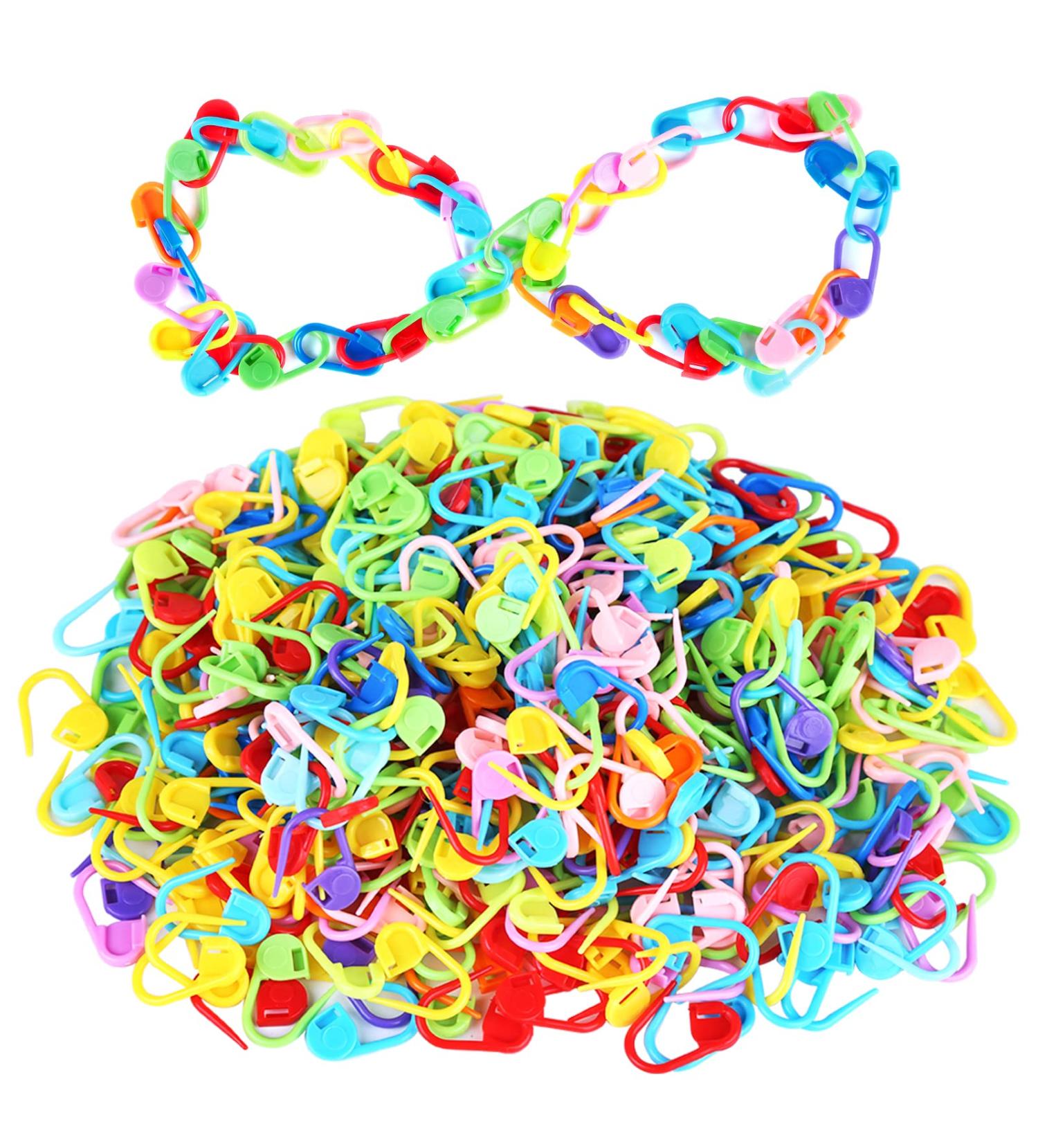 500 Colorful Knitting Markers & Clips for DIY Craft - Stitch Counter Needle Clips & Safety Pins - Buy Online on GoSupps.com