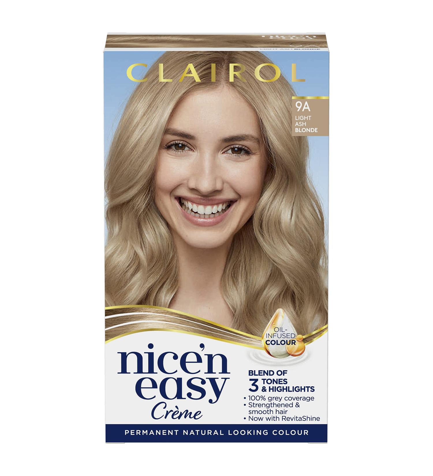 Clairol Nice'n Easy Cr me 9A Light Ash Blonde Hair Dye - Oil Infused, Permanent Formula | 1 Count - Buy Online on GoSupps.com
