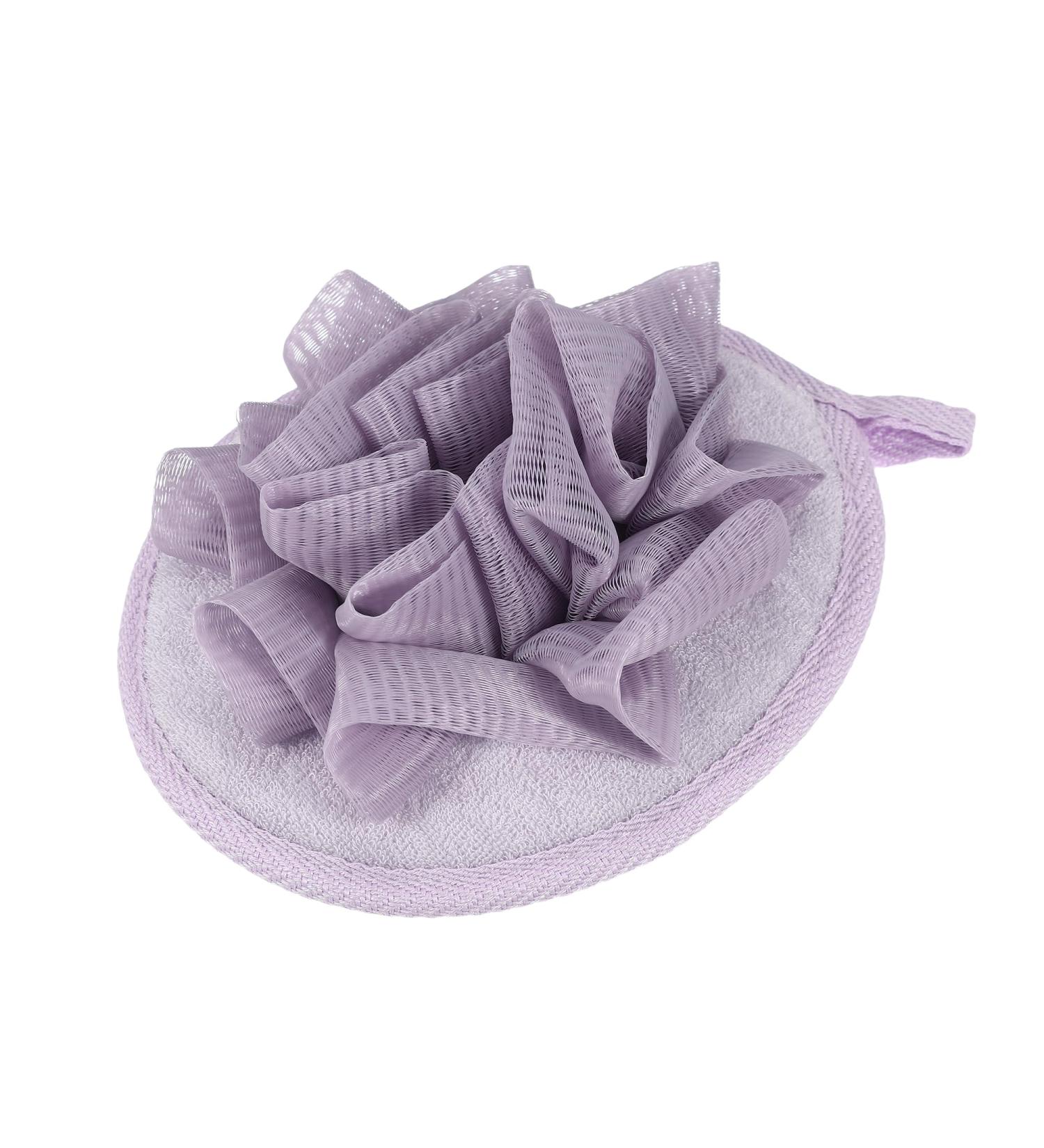 VOCOSTE Bath Sponge & Mesh Gloves Set Exfoliating Body Shower Accessories in Purple | International Shipping Available - Buy Online on GoSupps.com