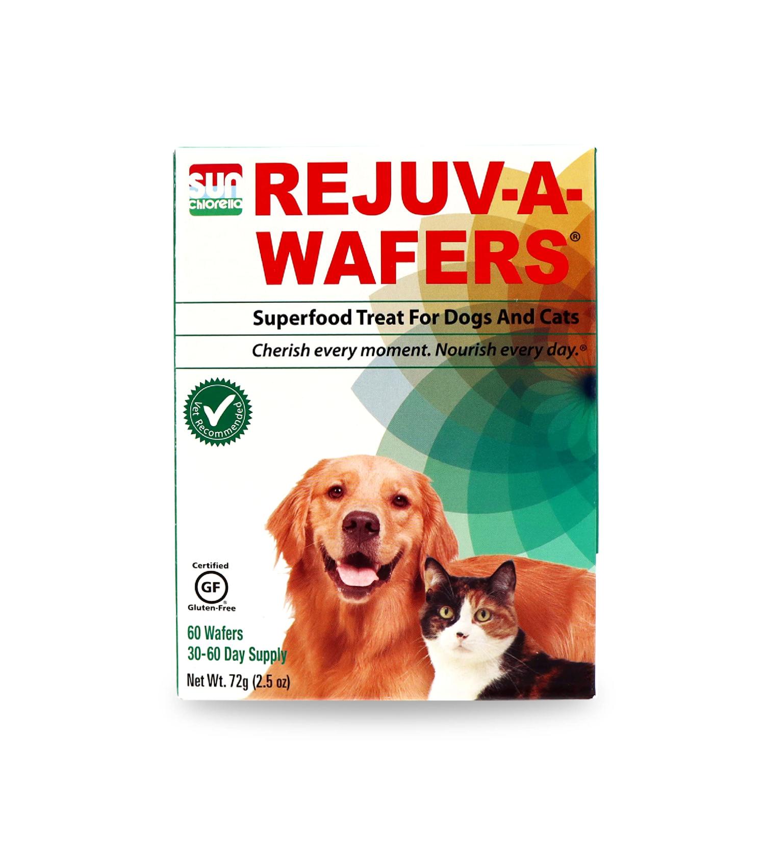 Sun Chlorella Rejuv-A-Wafers - Daily Superfood Supplement for Pets - Immune Defense & Gut Health Support - 60 Wafers - Buy Online on GoSupps.com