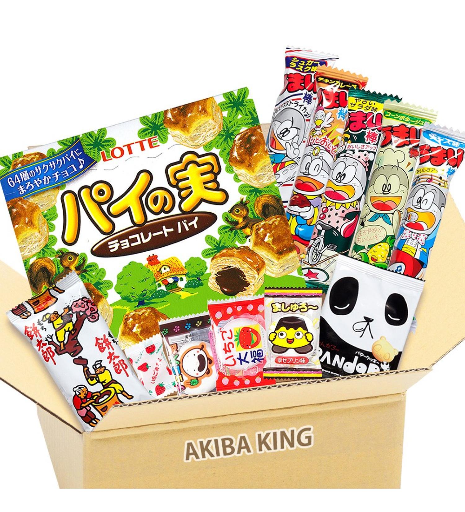 Pie no Mi chocolate pie & Japanese Snack Bo te de f te DAGASHI avec autocollant AKIBA KING - Buy Online on GoSupps.com