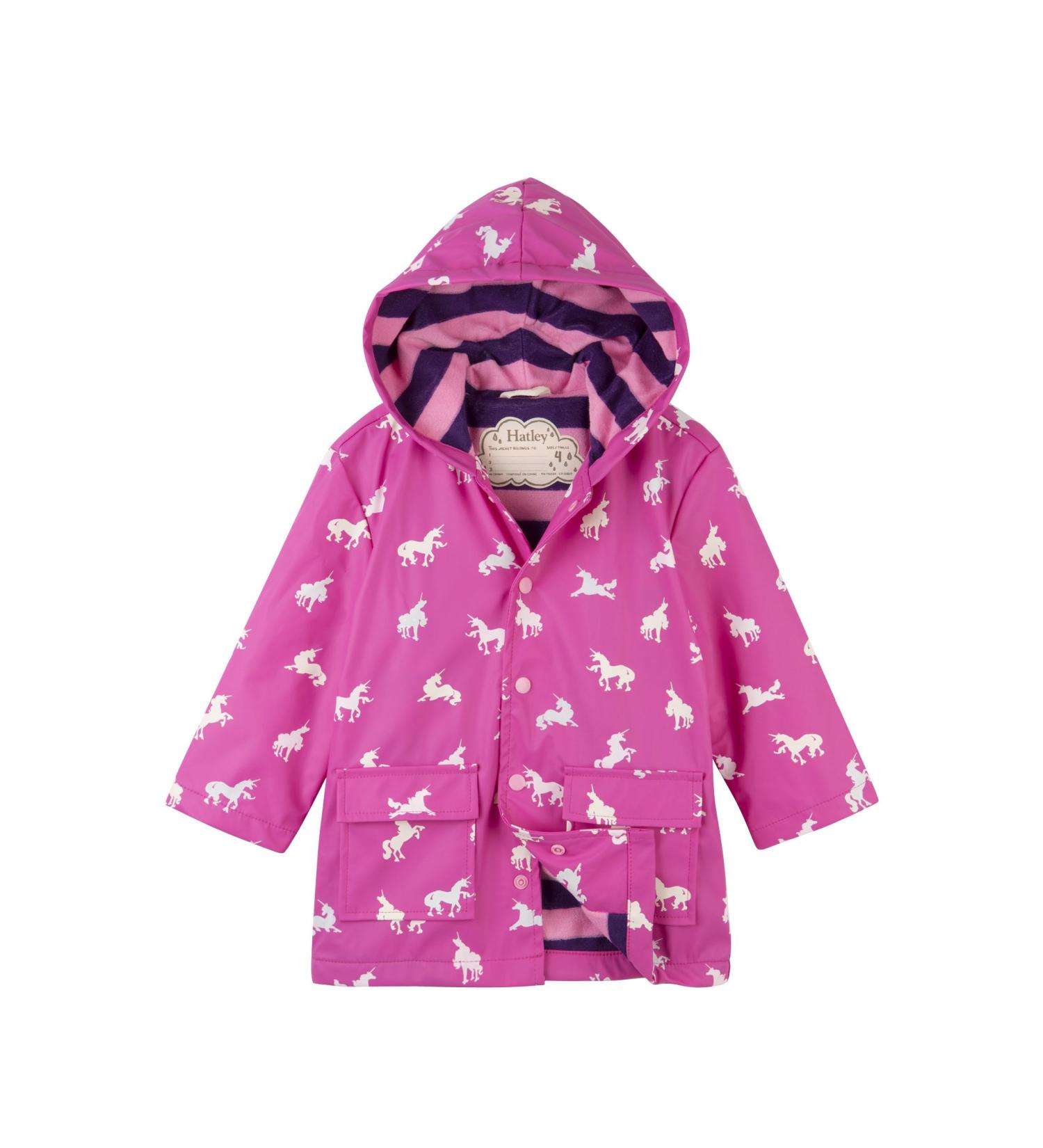 Hatley Girls' Colour Changing Unicorn Silhouettes Raincoat - Size 2 Years - Buy Online on GoSupps.com