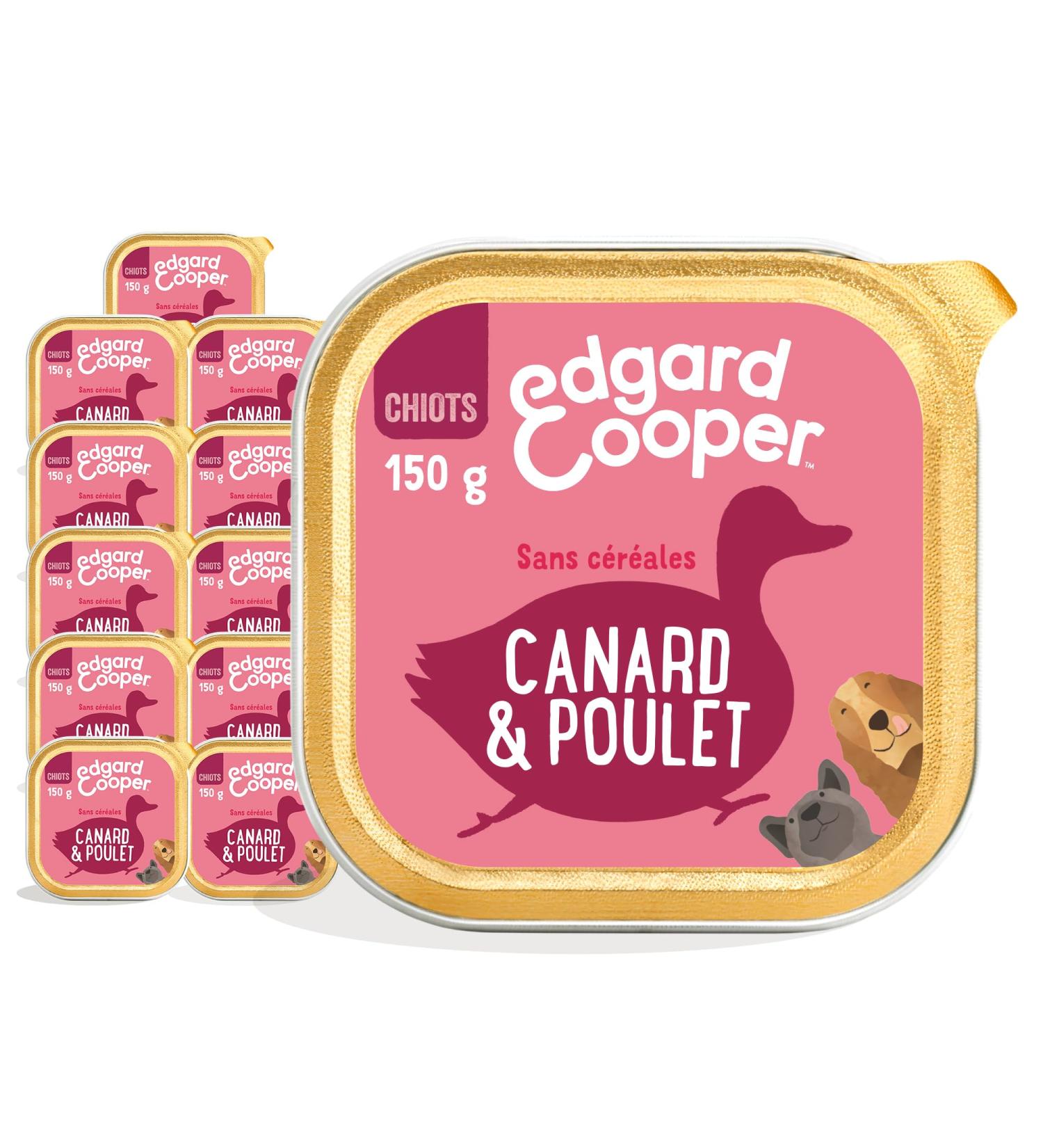 Edgard & Cooper Puppy P t (Duck & Chicken 150g x 11) Grain Free Fresh Meat & Quality Protein Real Ingredients for Dogs Hypoallergenic No Added Sugars - Buy Online on GoSupps.com