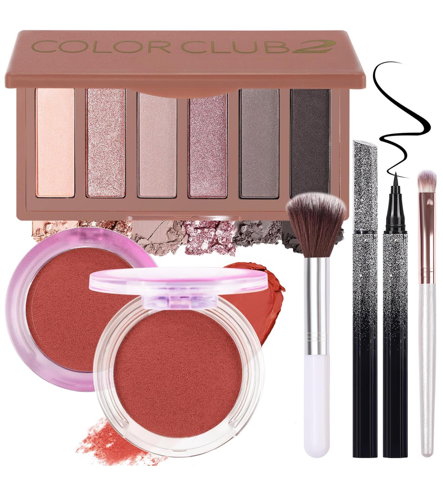 All-In-One Makeup Kit for Women | Complete Gift Set for Teens & Girls | Includes Eyeshadow Palette Blush Eyeliner & Brushes - Buy Online on GoSupps.com