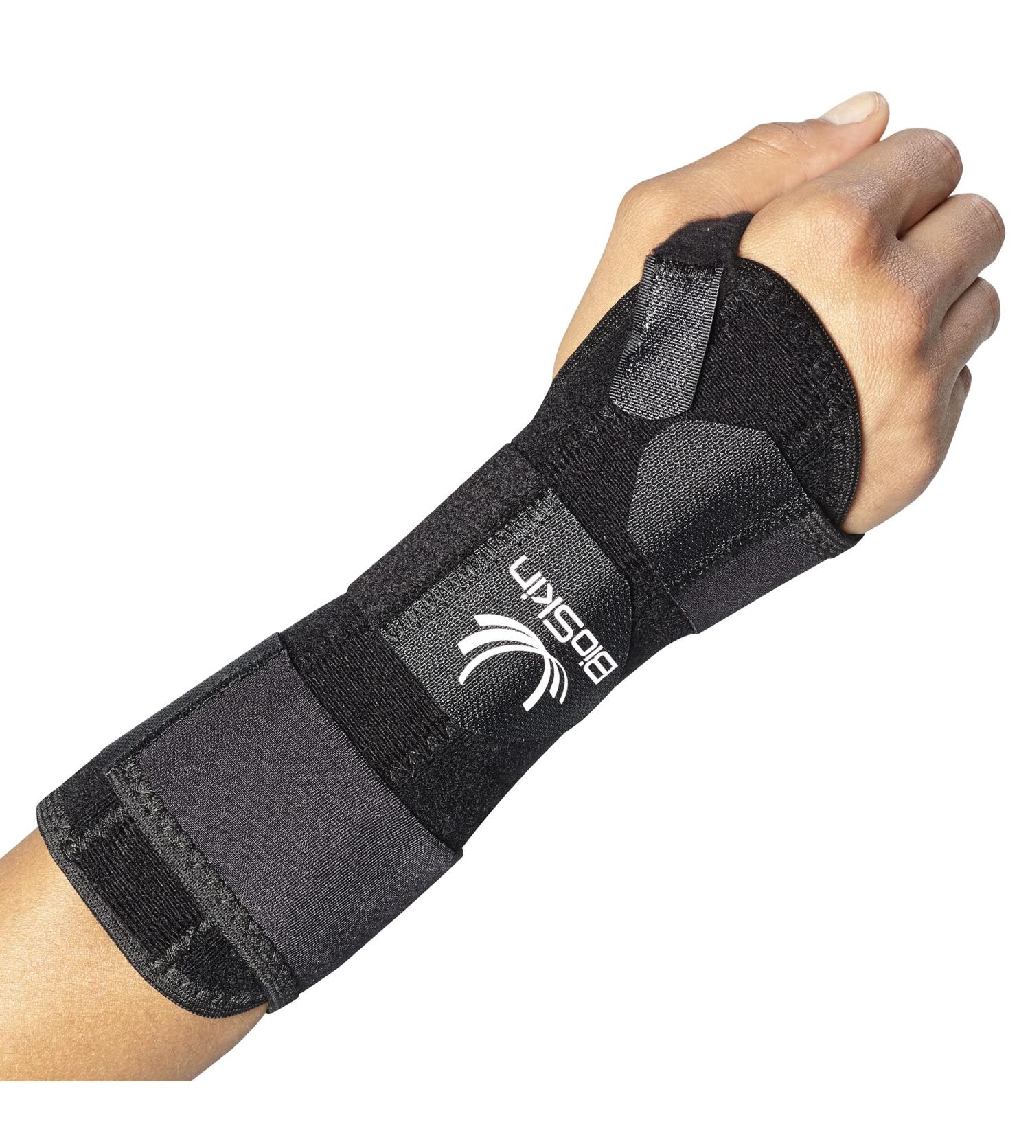 Bioskincare Carpal Tunnel Wrist Brace - Adjustable Support for Arthritis, Tendonitis, Sprains - Night Sleep Splint for Men and Women - 6-inch M-L (Right) - Buy Online on GoSupps.com