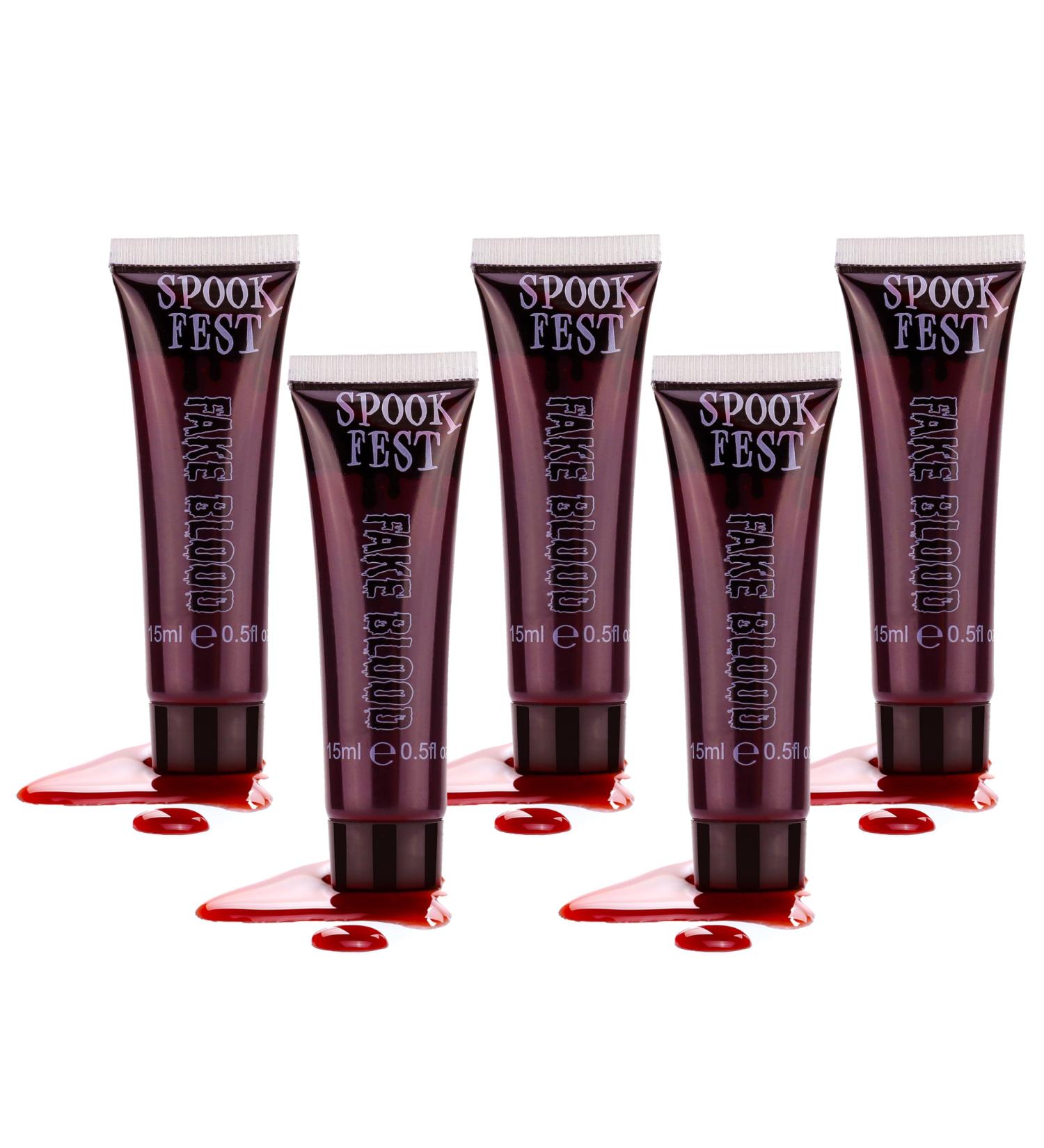 Special FX Pro Fake Blood 15ml Set for Halloween - Vampire Zombie Theatre Makeup - Realistic Special Effects - 5 Tubes - Buy Online on GoSupps.com