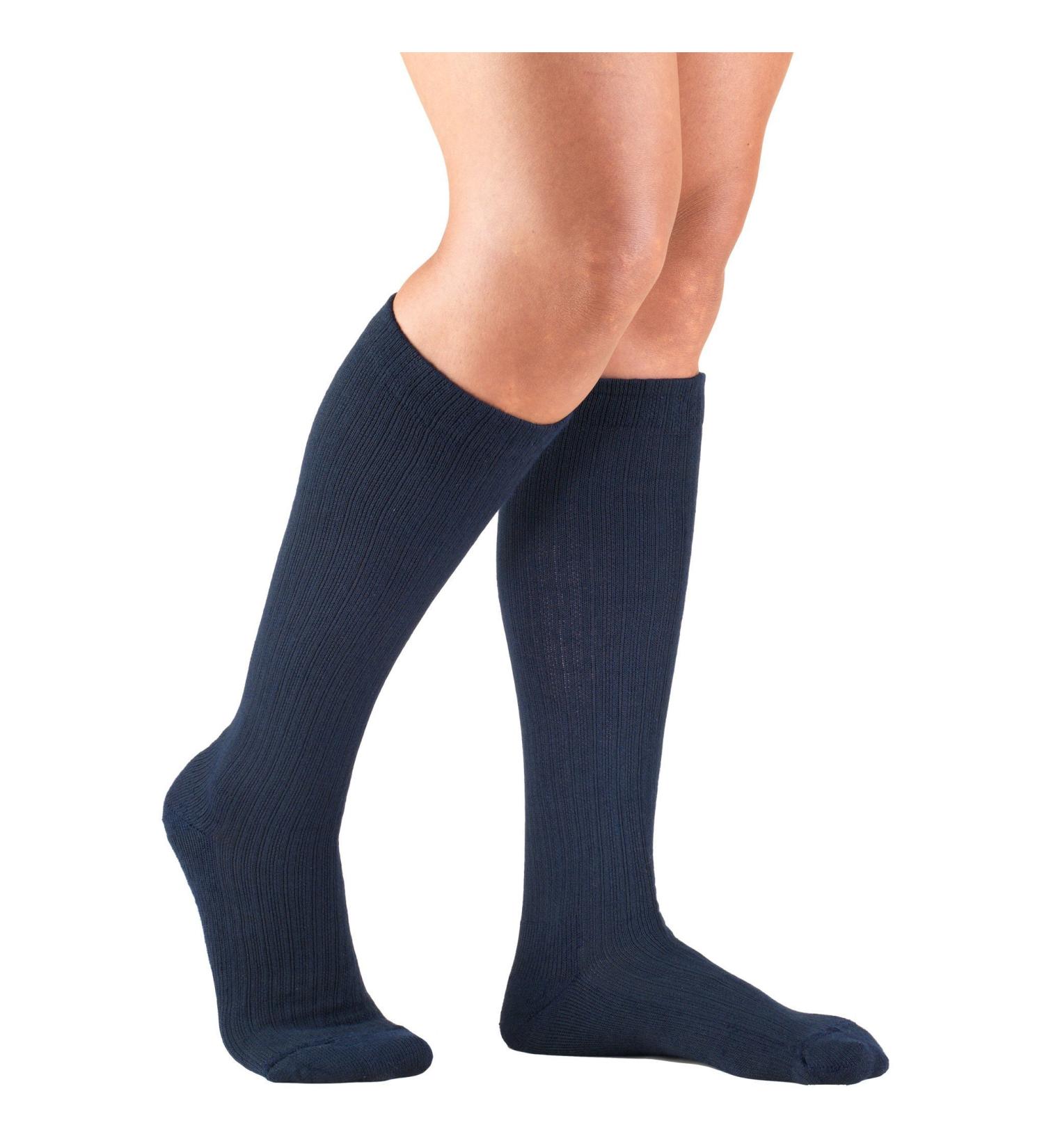Truform Compression Socks for Women | 10-20 mmHg Knee High Gym Socks - Small (Pack of 2) Navy - Enhance Comfort & Support - Buy Online on GoSupps.com