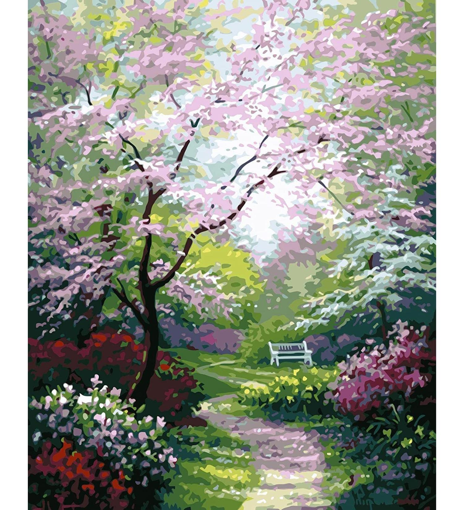 Flower Paint by Numbers Kit for Adults & Kids - Acrylic DIY Painting Set on Canvas - Home Wall Decor - MT10943 - Buy Online on GoSupps.com
