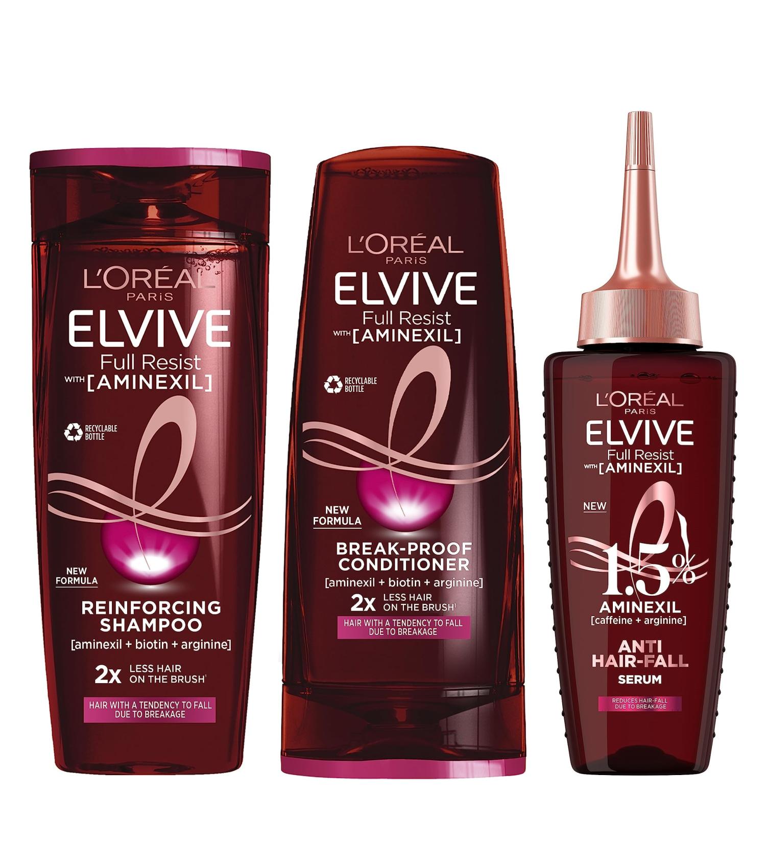 L'Oreal Paris Elvive Full Resist Anti Hair-Fall Aminexil Routine Set - Buy Online on GoSupps.com