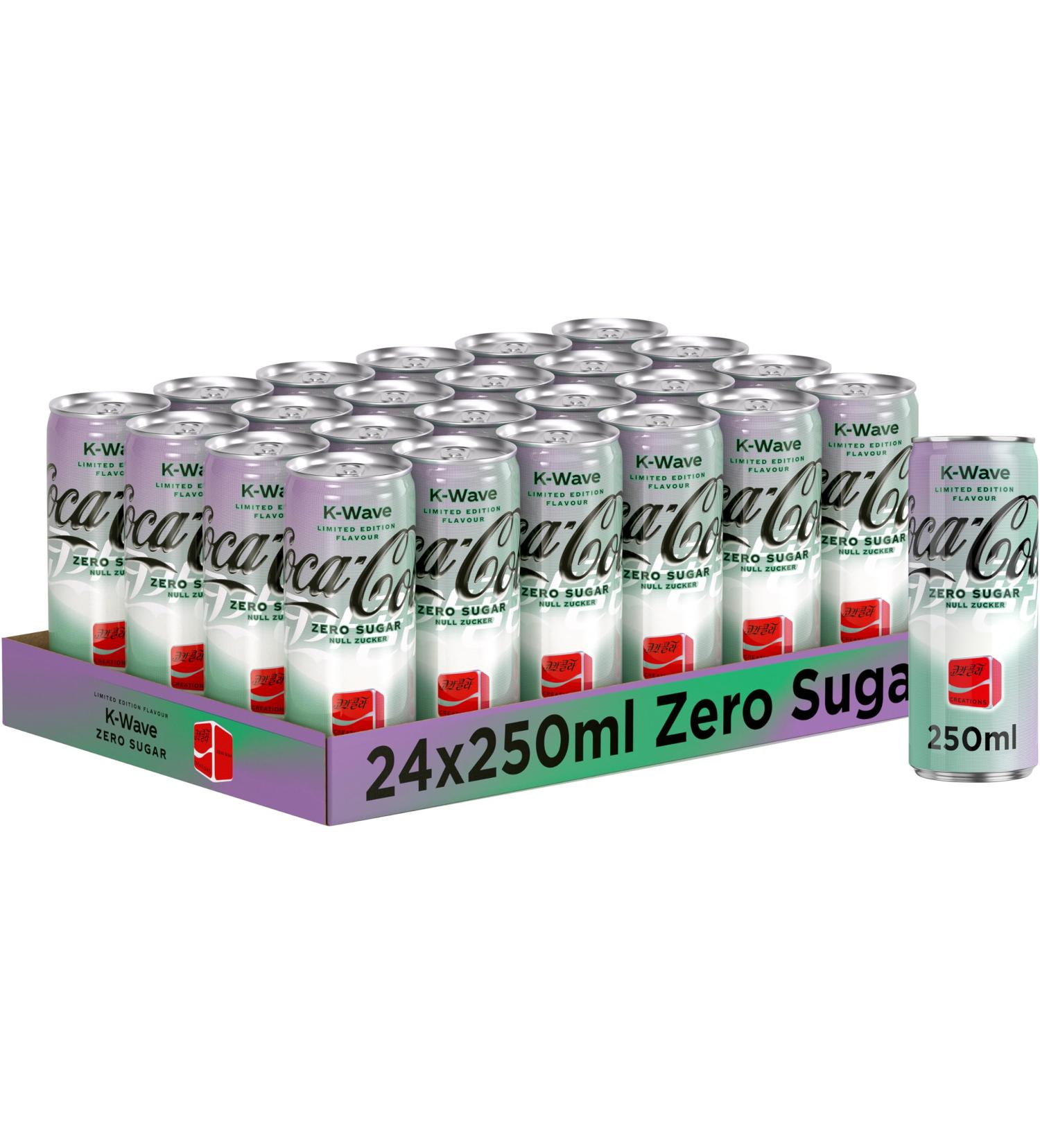 Coca -Cola Creations K -Wave Zero Sugar Exclusive Limited Edition - zero sugar and without calories - in stylish disposable doses (24 x 250 ml)