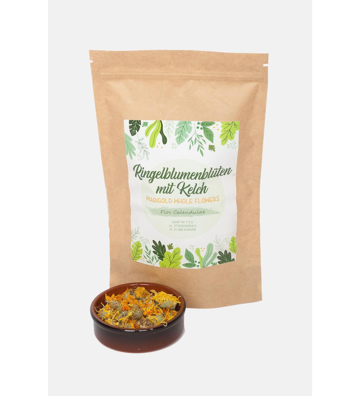 IGART Marigold with Calyx 2000g 2kg | Marigold Blossoms Edible | Orange Calendula | Dried Flowers | Calendula Officinalis | Edible Flowers in a Refill Pack | for Marigold Tea | Herbal Tea | Tea - Buy Online on GoSupps.com