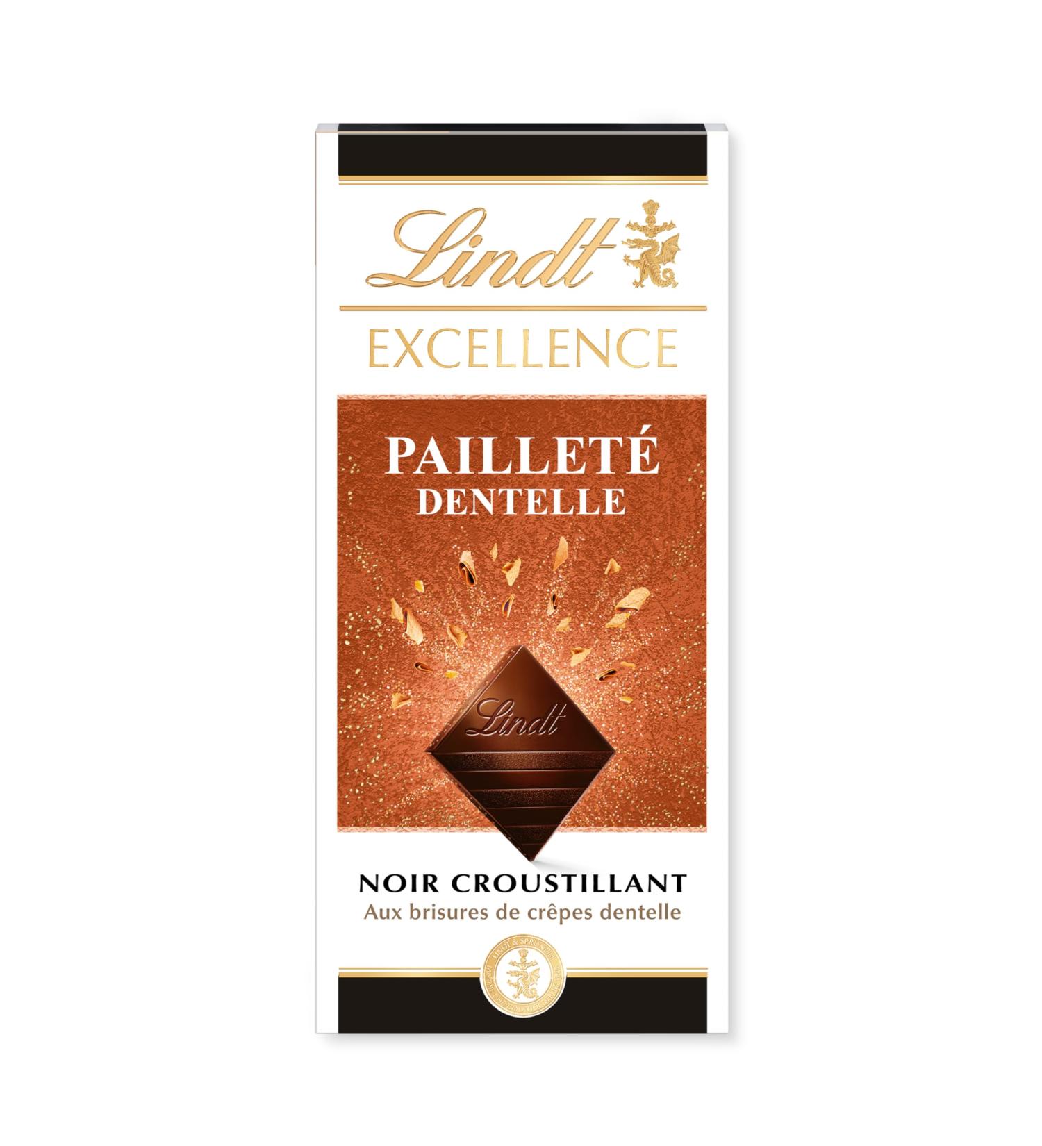 Lindt - EXCELLENCE Lace Glitter Tablet - Dark Chocolate 100g - Buy Online on GoSupps.com