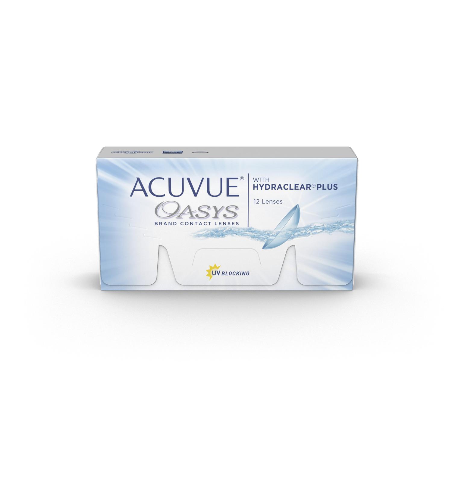 Buy Acuvue Oasys 2-Week Contact Lenses -2.50 DPT BC 8.4 UV Protection Comfortable & Moisture Retaining - 12 Lenses | International Shipping - Buy Online on GoSupps.com