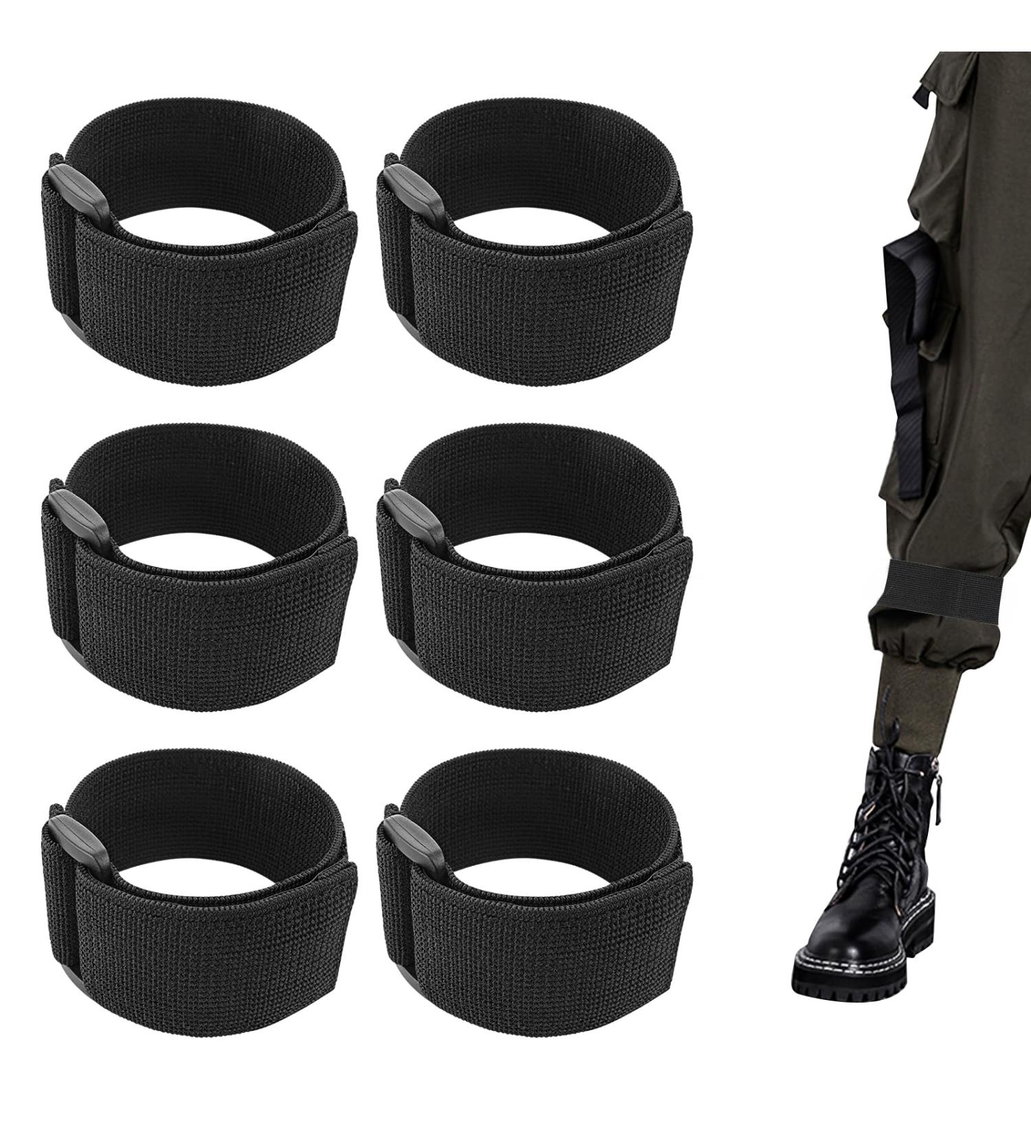 Buy Sibba 6Pcs Adjustable Bicycle Pant Leg Straps | Military Ankle Safety Bands for Cycling Climbing & Outdoor Sports - Buy Online on GoSupps.com