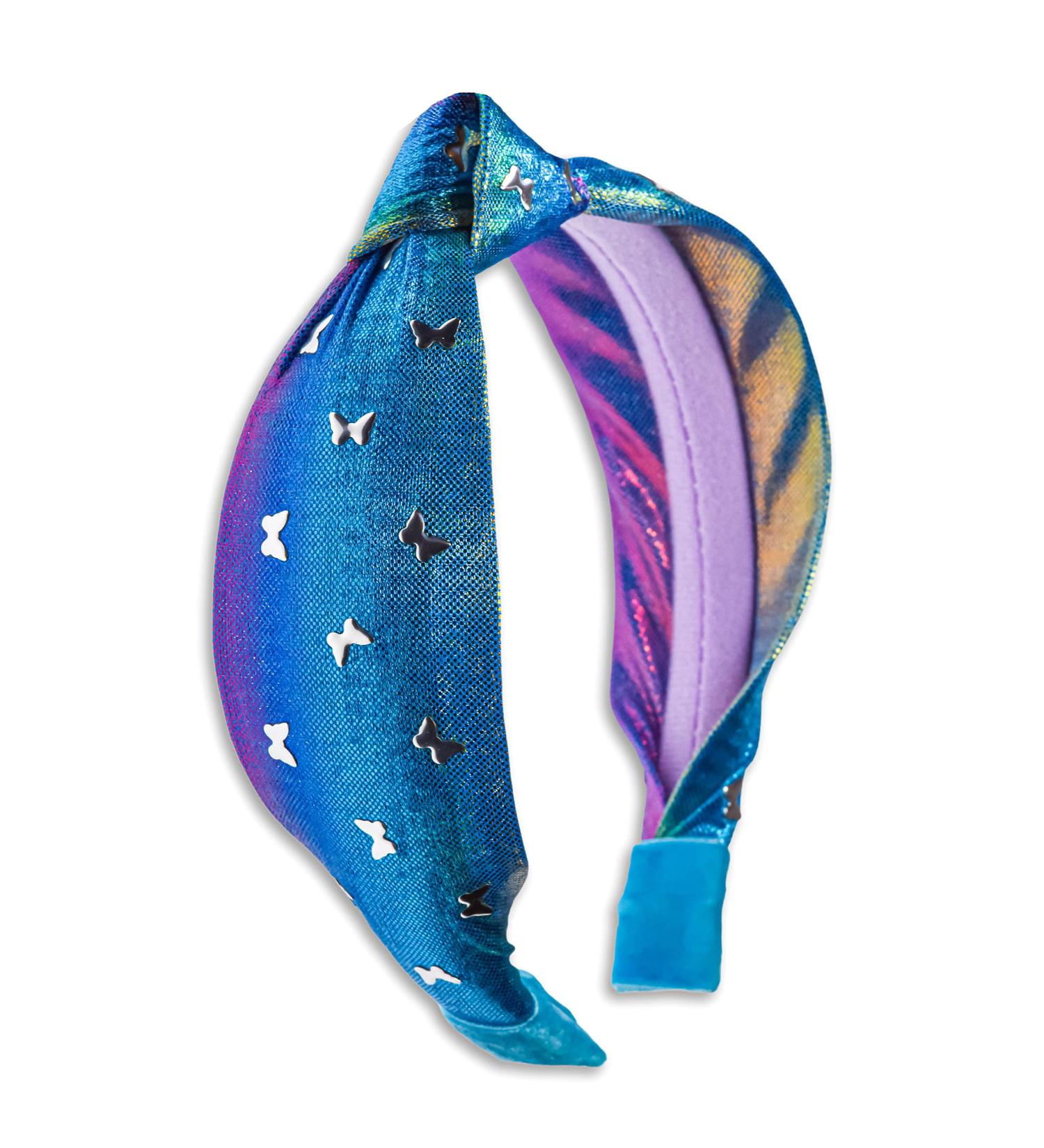 FROG SAC Butterfly Headband for Girls - Purple Blue Studded Knotted Headband for Kids - Mermaid Hair Accessories - Buy Online on GoSupps.com