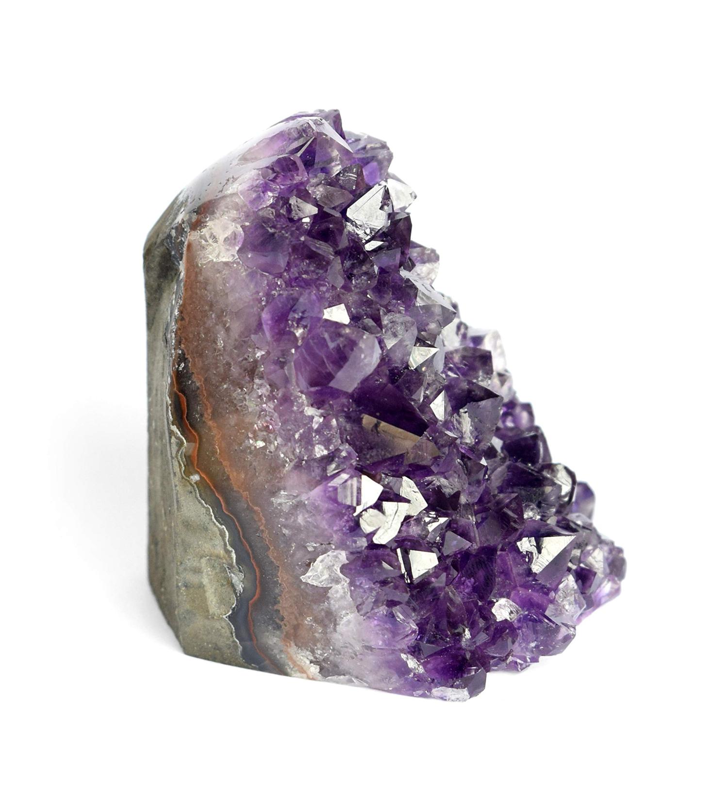 Deep Purple Amethyst Cluster (250-350g) - Polished Geode Quartz Crystal for Spiritual Healing and Home Decor - Buy Online on GoSupps.com