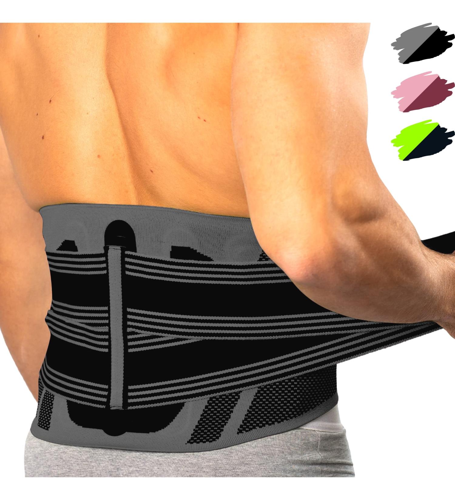 Feel Recovery Back Bandage for Men & Women | Lower Back Support Belt for Sciatica Herniated Disc & Back Pain Relief - Black - Buy Online on GoSupps.com
