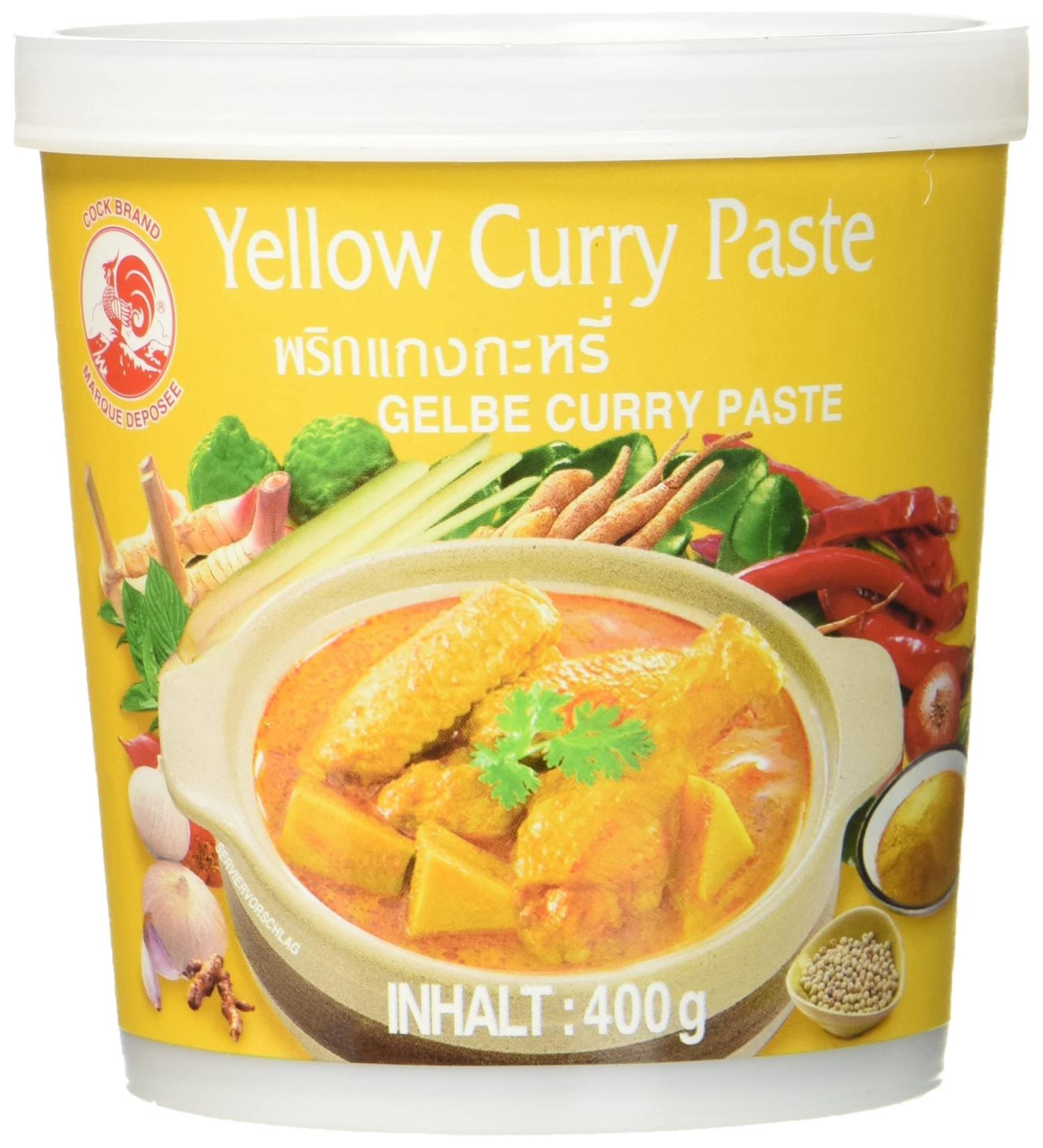 Buy COCK Yellow Curry Paste - Authentic Thai Flavor (400g) - International Shipping Available - Buy Online on GoSupps.com