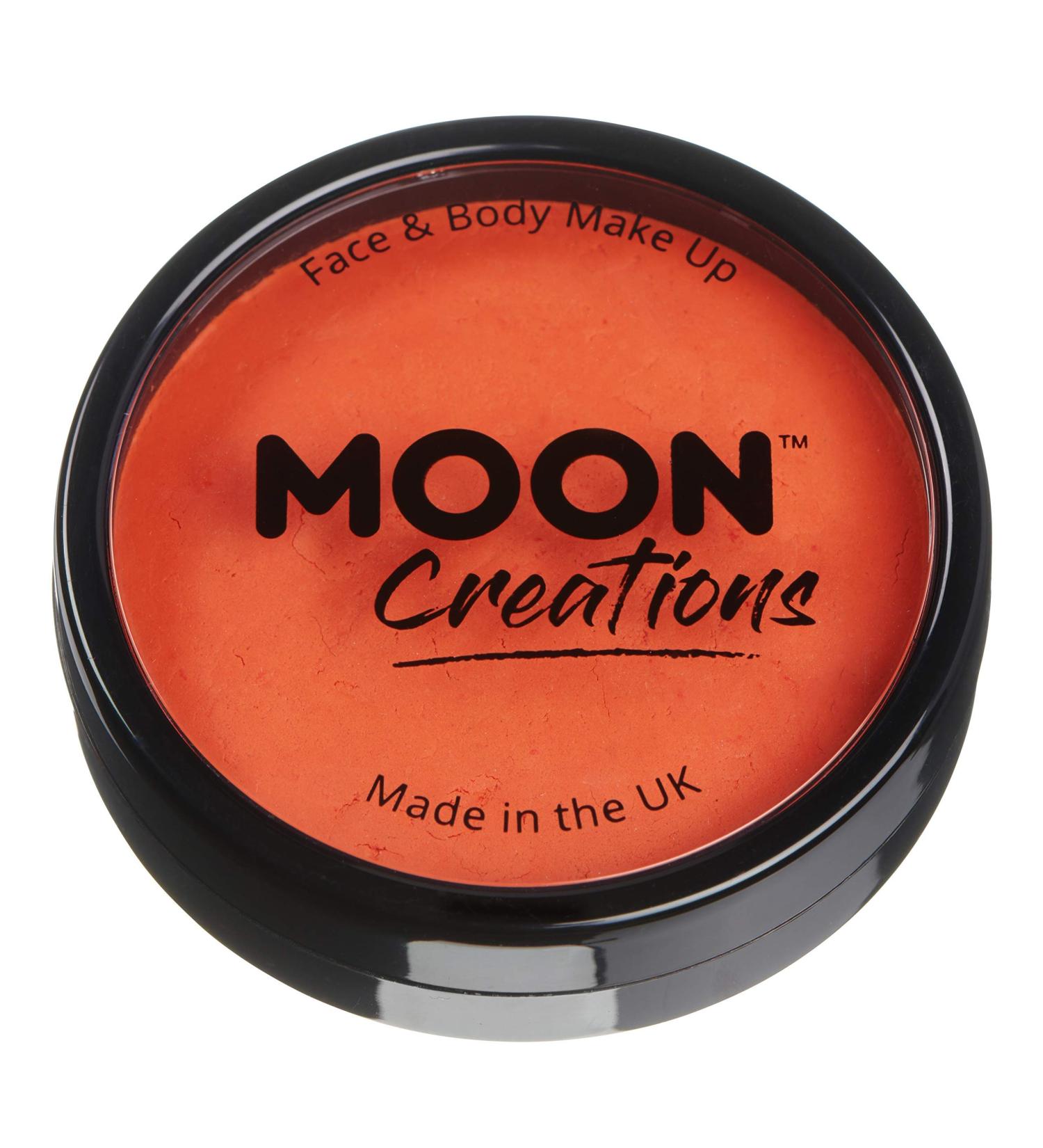 Moon Creations Pro Face & Body Makeup in Dark Orange 36g | Professional Face Painting Cake Pots for Kids & Adults - Ideal for Fancy Dress, Festivals, Halloween - Buy Online on GoSupps.com