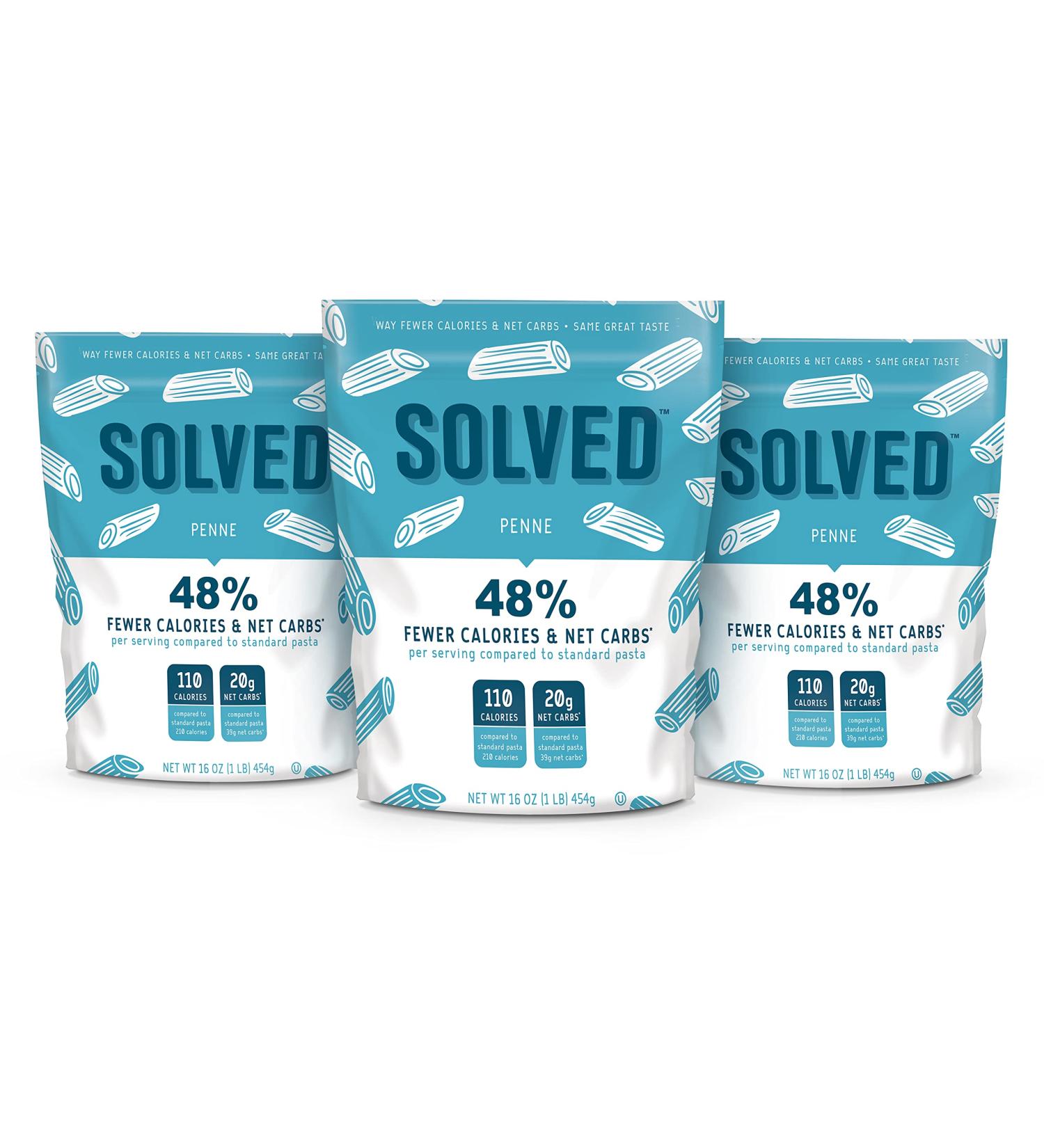 Low Calorie & Low Carb Penne Pasta (3 Pack) | 48% Fewer Calories & Net Carbs | Fiber-Rich Healthy Pasta 1 LB Bags - Buy Online on GoSupps.com