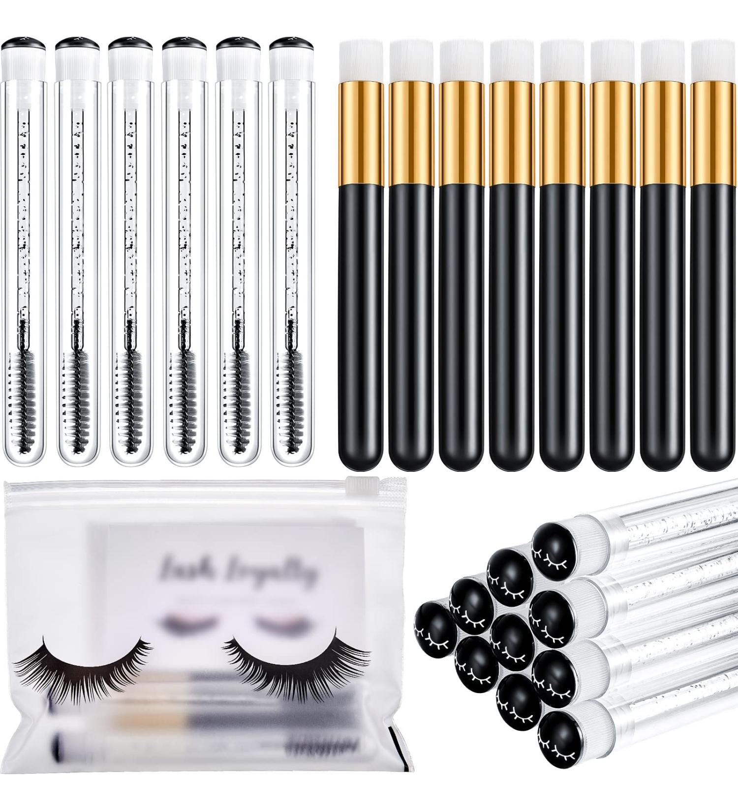 86-Piece Eyelash Aftercare Set with Bags, Brushes, Wands, Cards - Black - Buy Online on GoSupps.com