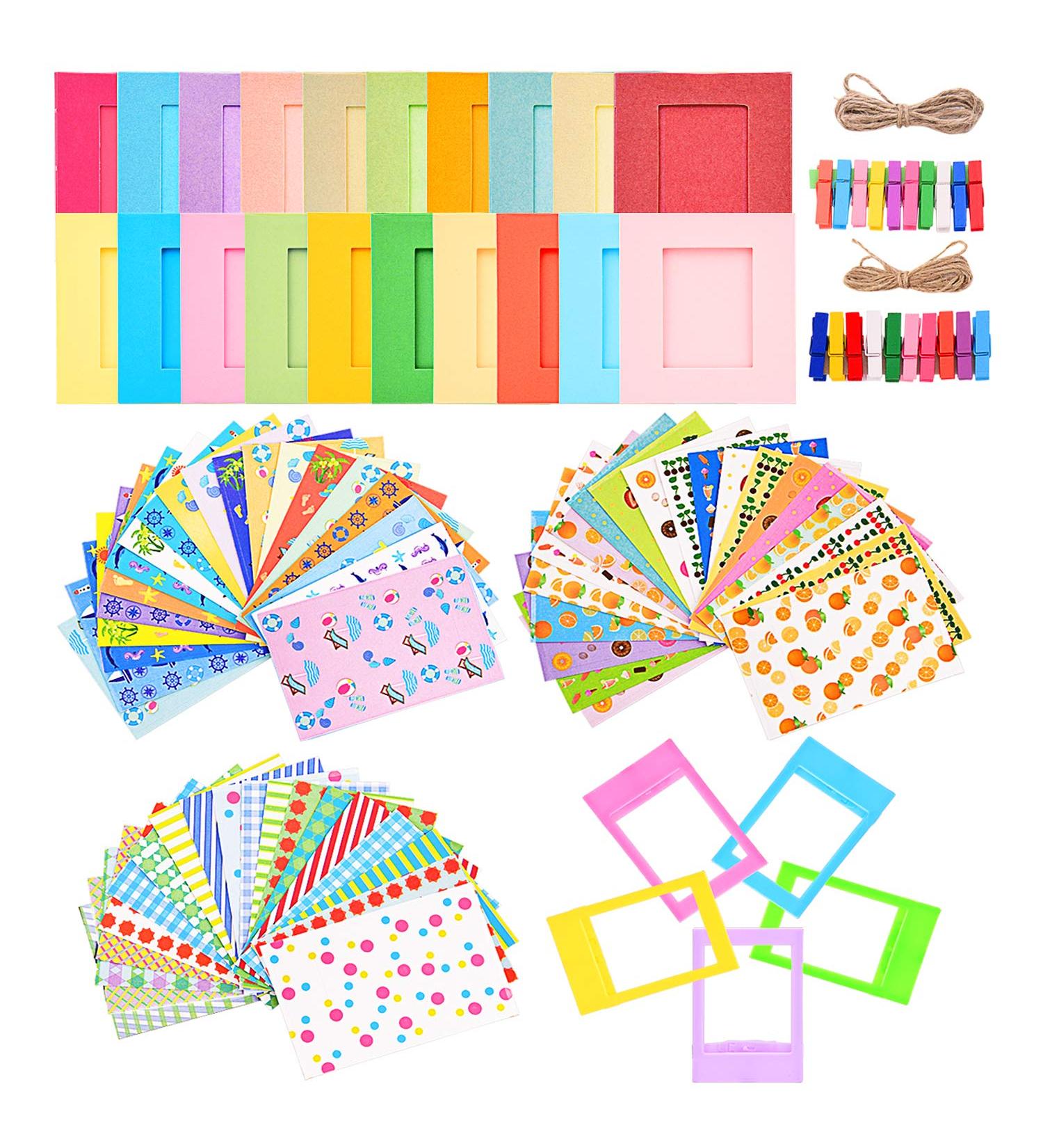 Sunmns 6 in 1 Colorful Bundle Kit for Fujifilm Instax Mini Cameras: Accessories Include Film Sticker, Desk Frames, Hanging Frame - Buy Online on GoSupps.com