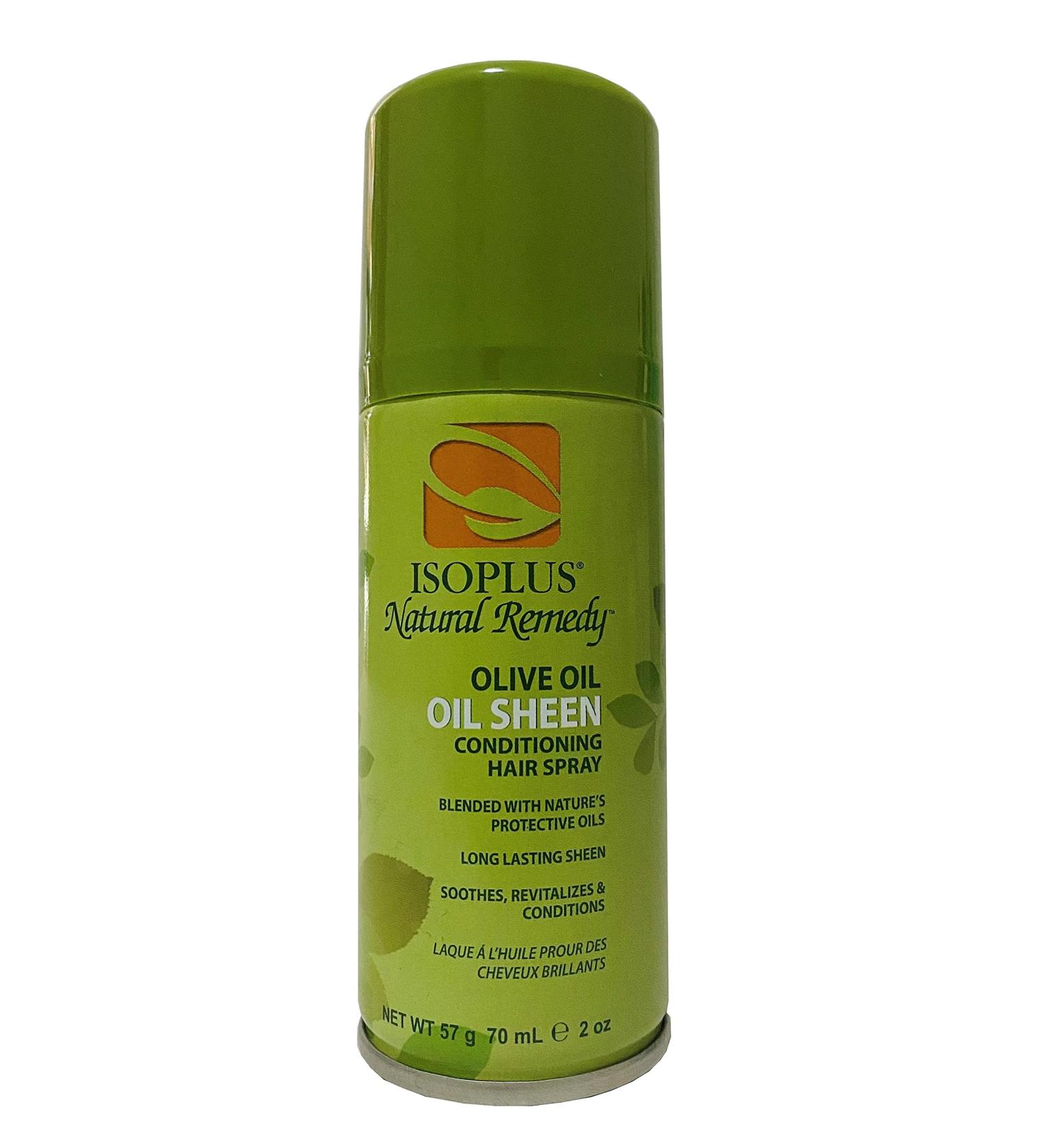 Isoplus Natural Remedy Olive Oil Oil Sheen Conditioning Hair Spray 2 oz (Pack of 6) - Buy Online on GoSupps.com