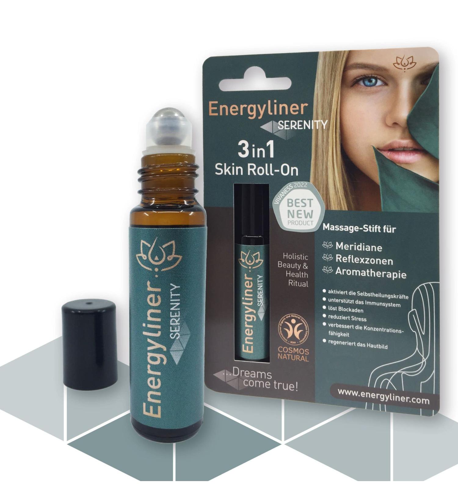 Himalaya's Dreams Energy Liner Serenity | Vegan Natural Cosmetics for Holistic Beauty & Health | 3-in-1 Massage & Aromatherapy Tool - Buy Online on GoSupps.com