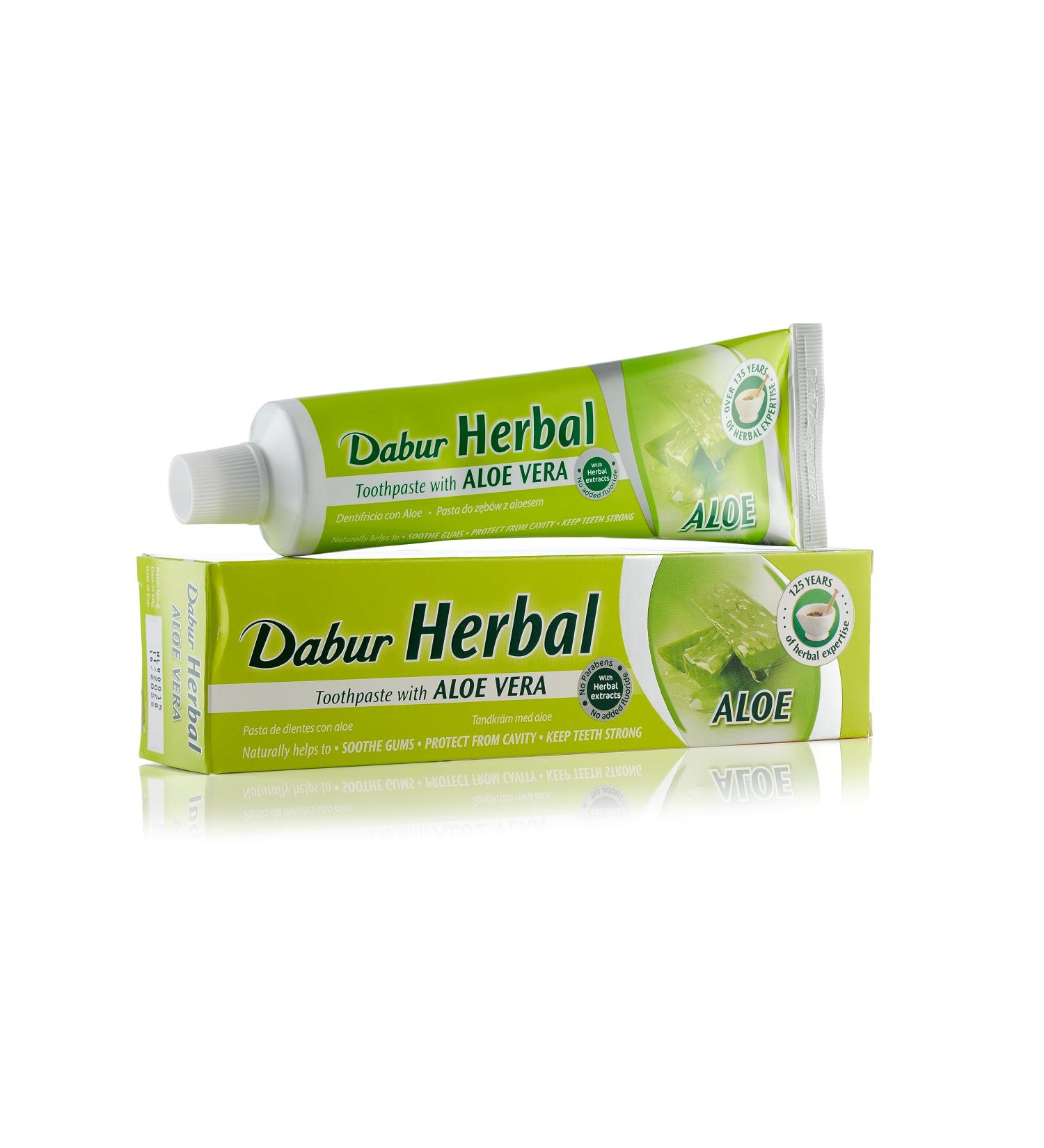 Dabur Ayurvedic Herbal Naturals Aloe Vera Toothpaste 100ml - Best Natural Oral Care for Healthy Teeth & Gums | International Shipping Available - Buy Online on GoSupps.com