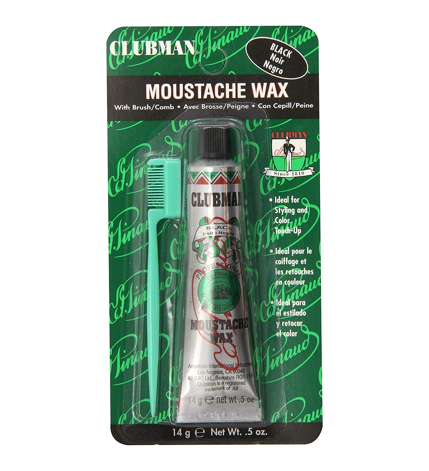 Clubman Moustache / Beard Wax Black (14Grams)