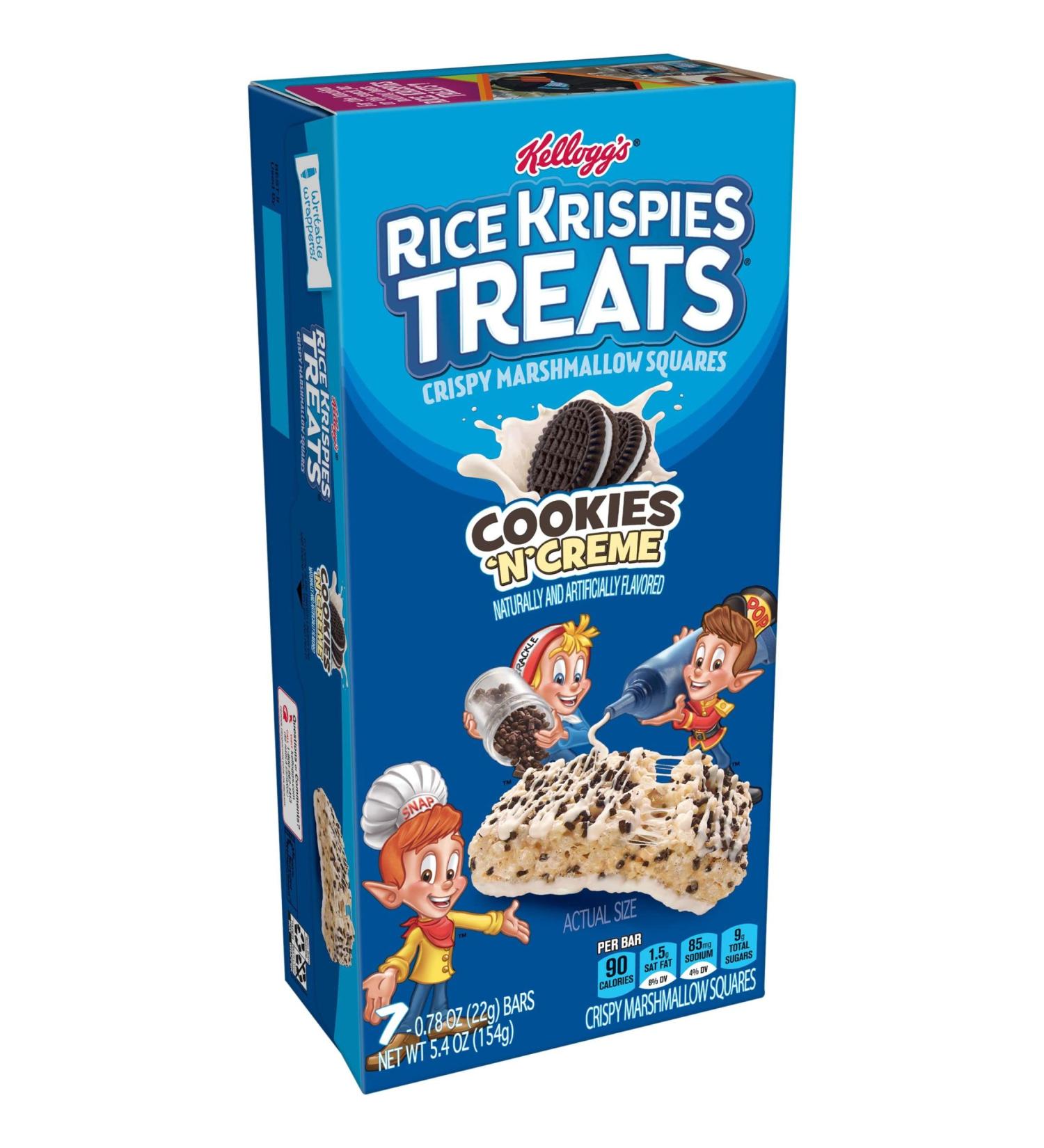 Rice Krispies Treats Cookies'n'Creme Snack Bars - 5.4oz Box (7 Bars) - Buy Online on GoSupps.com