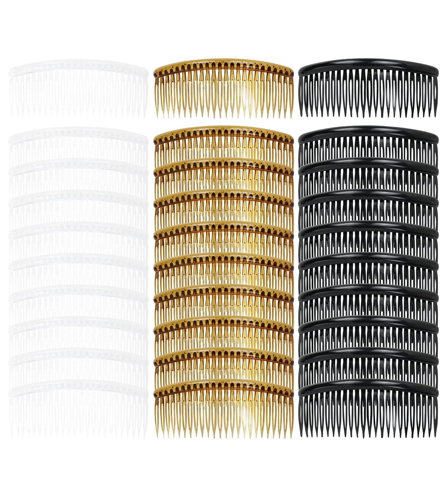 30 Pack Small Plastic Side Hair Comb & Clips for Women - Bridal Wedding Veil Accessory - Buy Online on GoSupps.com