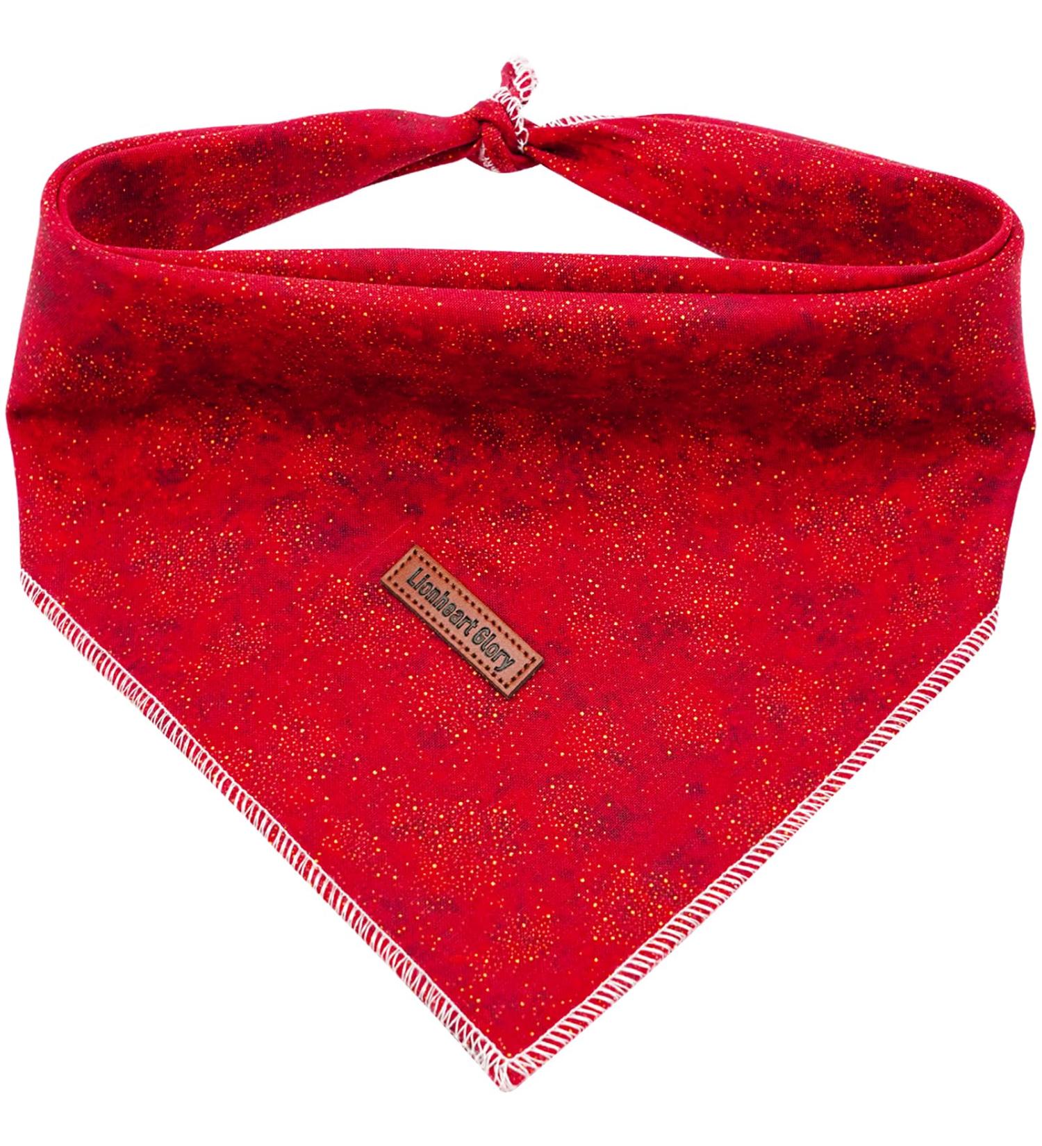 Shop Lionheart Glory Dog Haller 1 Packer Washable Cotton Christmas Neck Towel | Adjustable Red Kerchief for Large Dogs - Buy Online on GoSupps.com