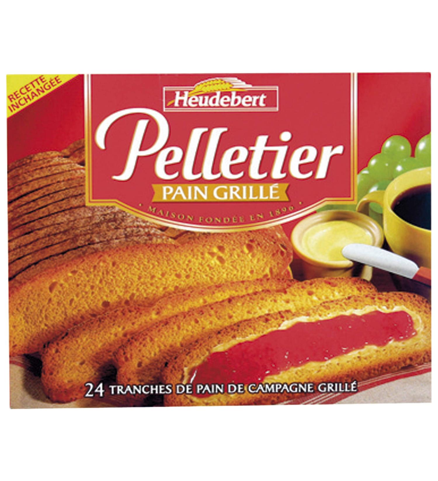 Pelletier Wheat Toasted Bread - Box of 500 g
