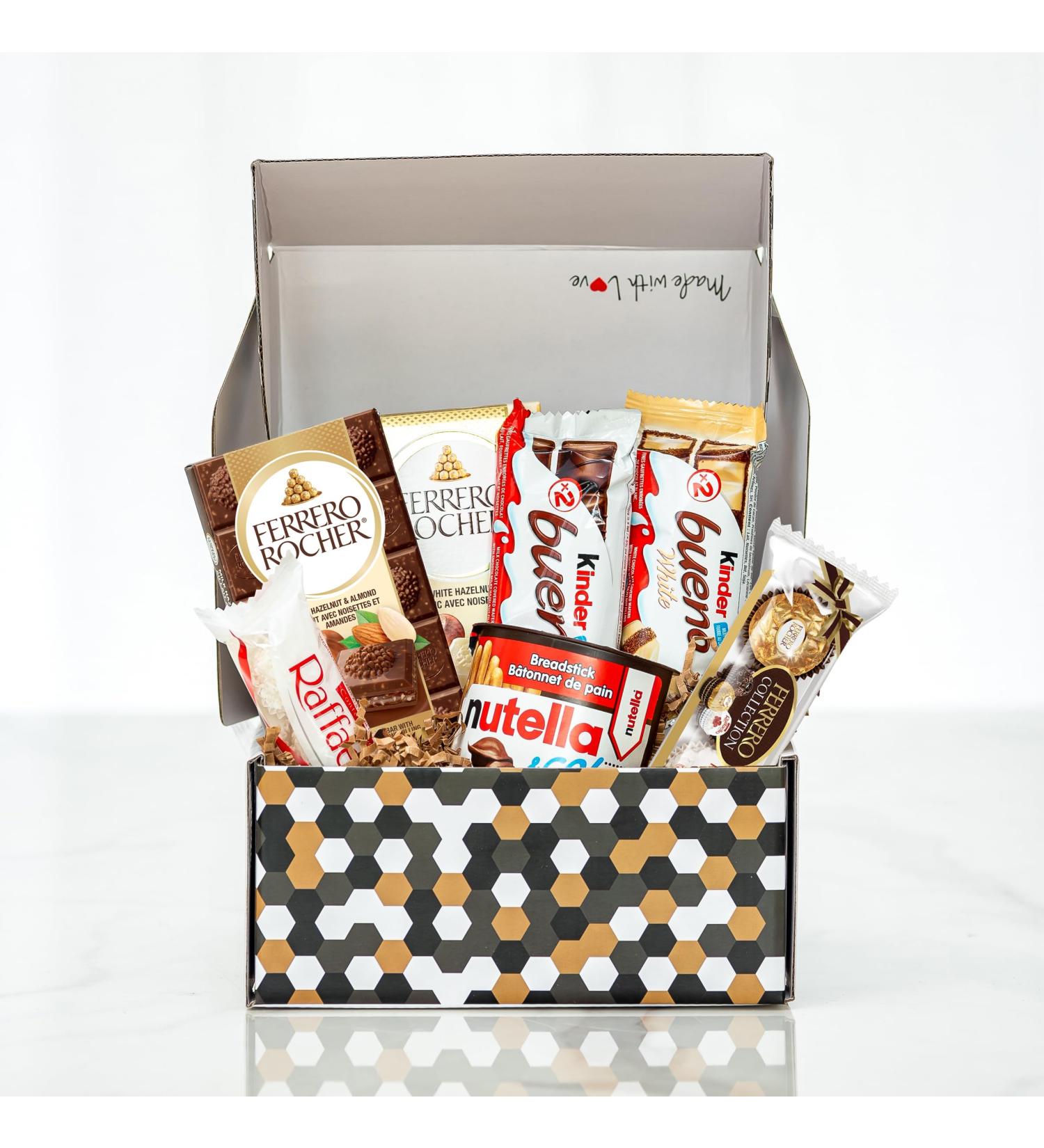 PETER & PAUL'S GIFTS Chocolate Gift Basket with a Selection of Gourmet Chocolate Bars and Snacks (Small)