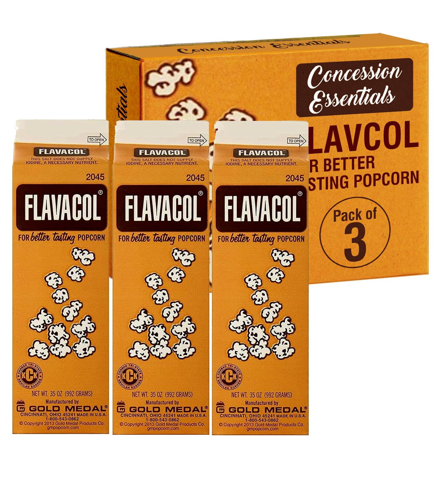 Concession Essentials Flavacol Popcorn Lot de 3 paquets de sel d'assaisonnement 992 g par paquet Total 2976 g - Buy Online on GoSupps.com