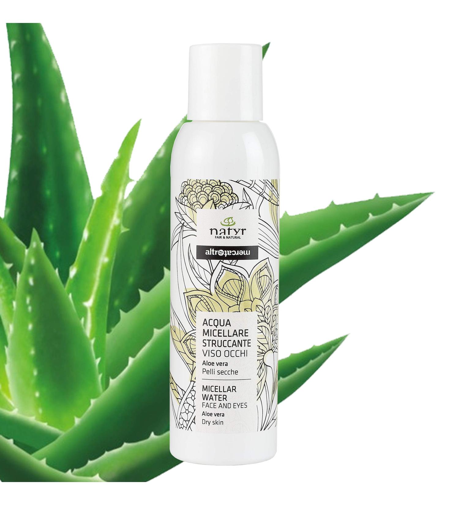 Micellar Water with Aloe Vera Particularly High Skin Tolerance Italian Organic Cosmetics Natyr - Fair & Natural 125ml - Buy Online on GoSupps.com