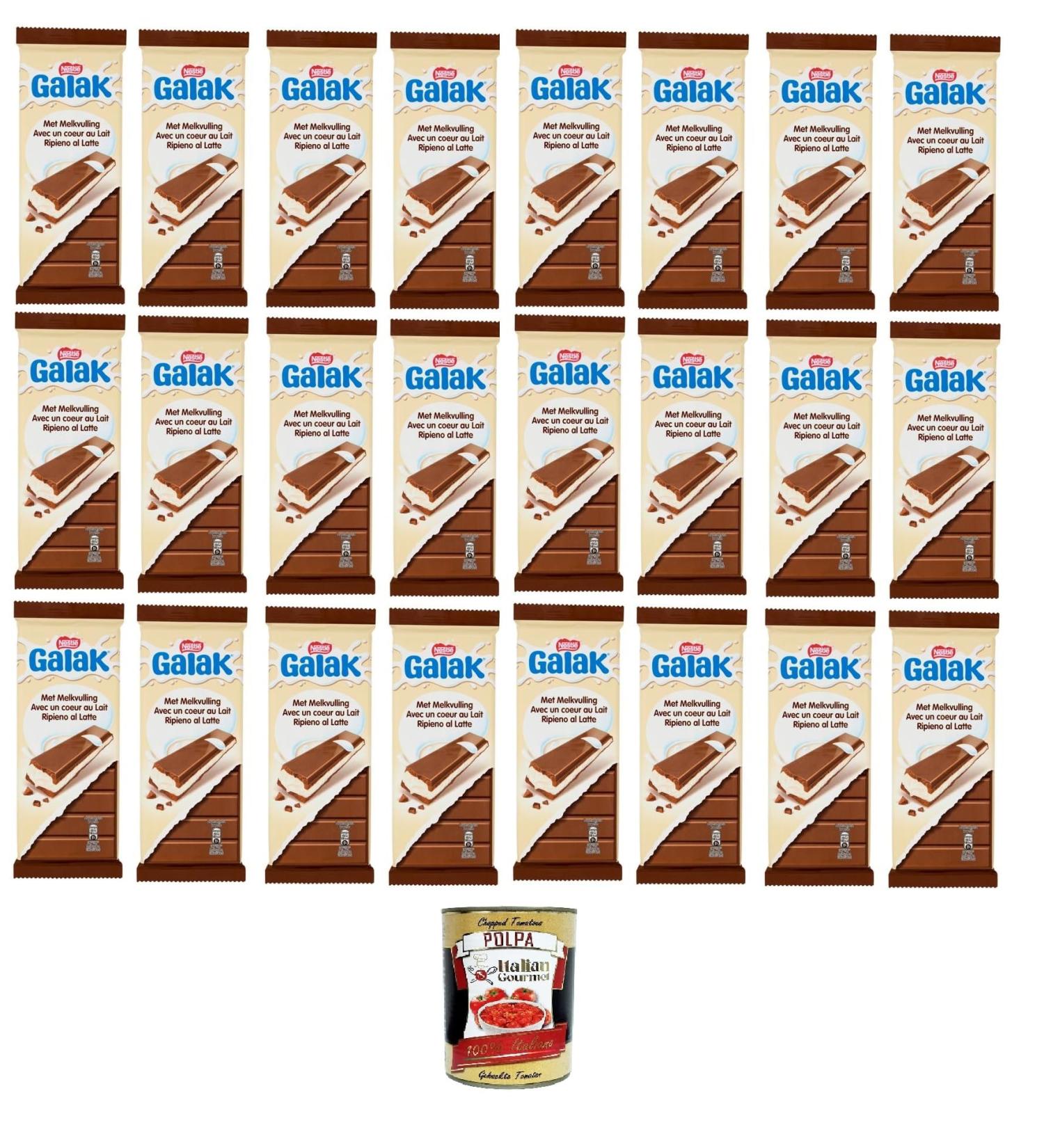 Galak Choco Milk Filled Milk Chocolate Bar 24 x 100g + Italian Gourmet Polpa 400g - Buy Online on GoSupps.com