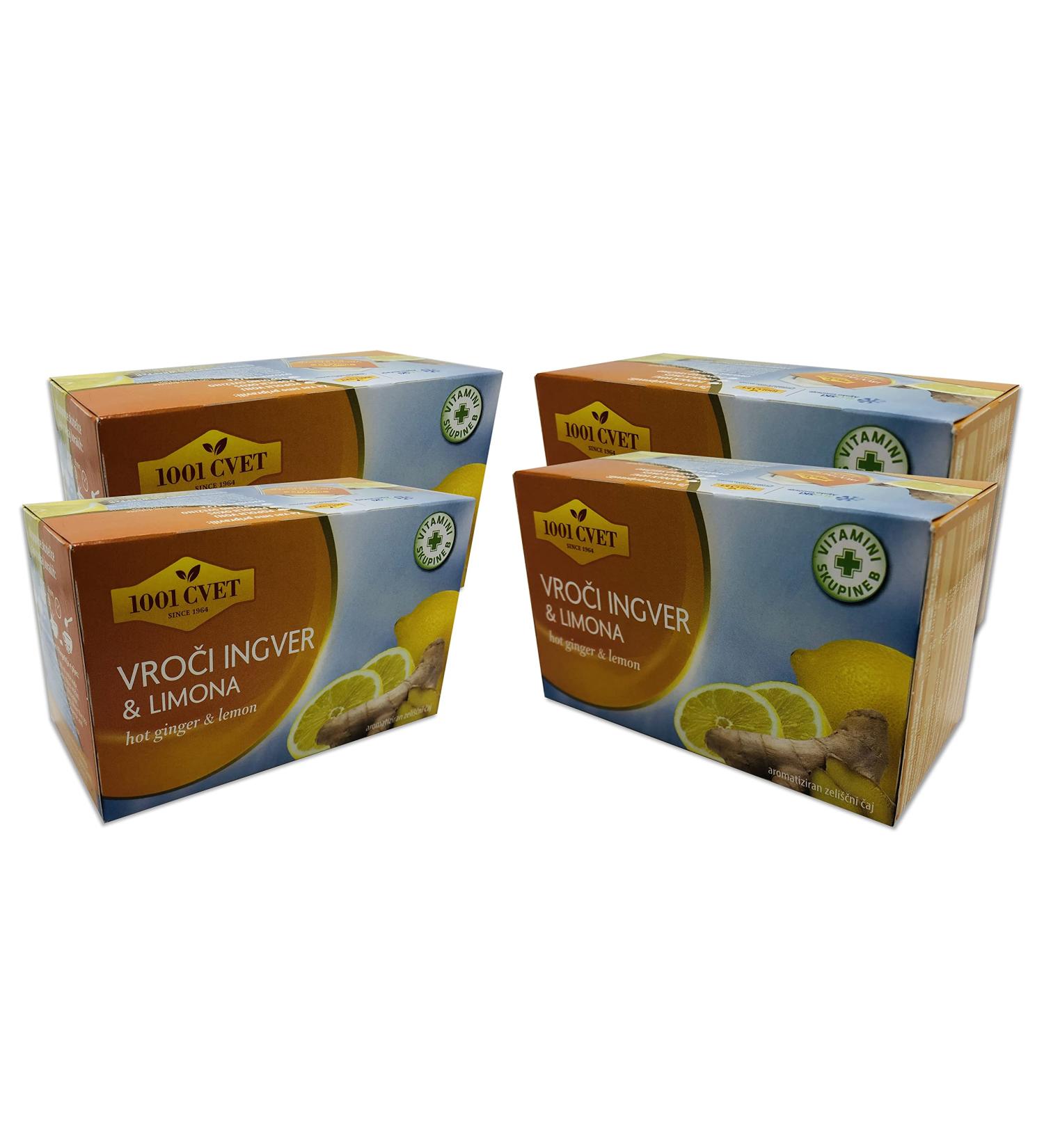  UPSY Alpine Mountain Herbal Tea - Warm Ginger Lemon Tea - 4 Packs of 20 Bags (80 Tea Bags) - Buy Online on GoSupps.com