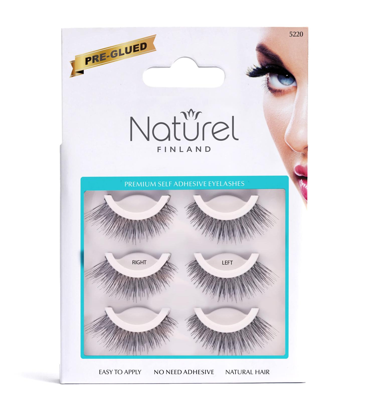 Shop Reusable Fake Eyelashes - Lightweight Self-Adhesive False Lashes | No Glue Needed - 3 Sets - Buy Online on GoSupps.com