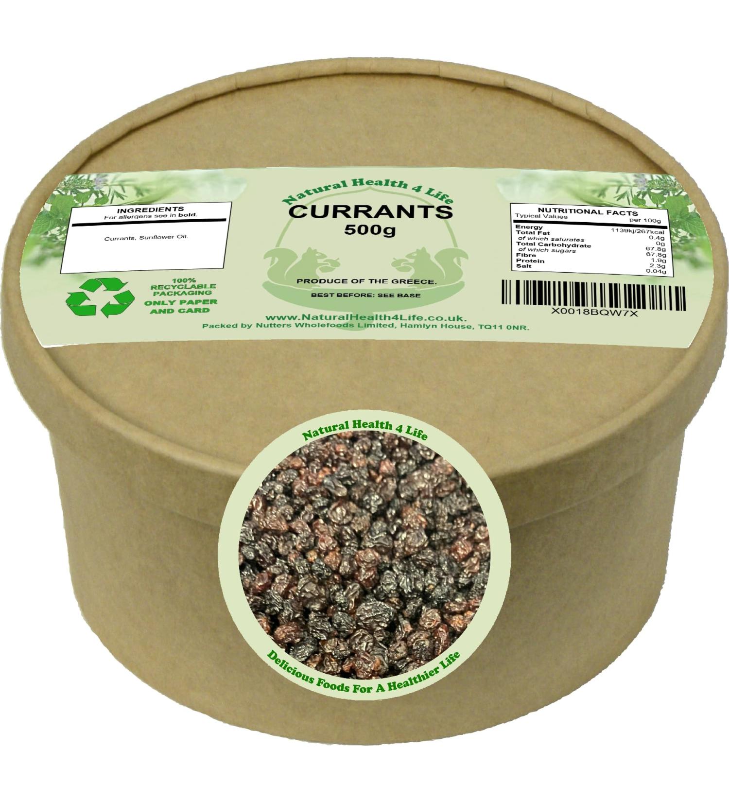 Natural Health 4 Life Dried Currants - 500g - Buy Online on GoSupps.com